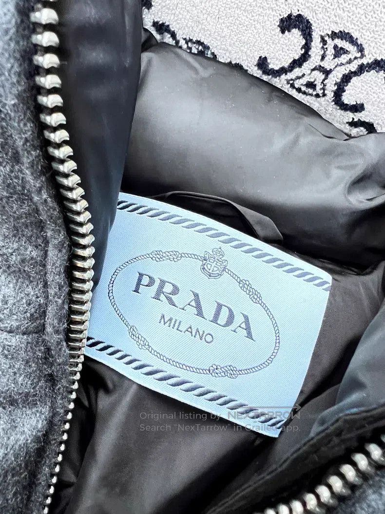 Prada Prada Triangle woollen waisted down jacket Size XS / US 0-2 / IT 36-38 - 6 Thumbnail