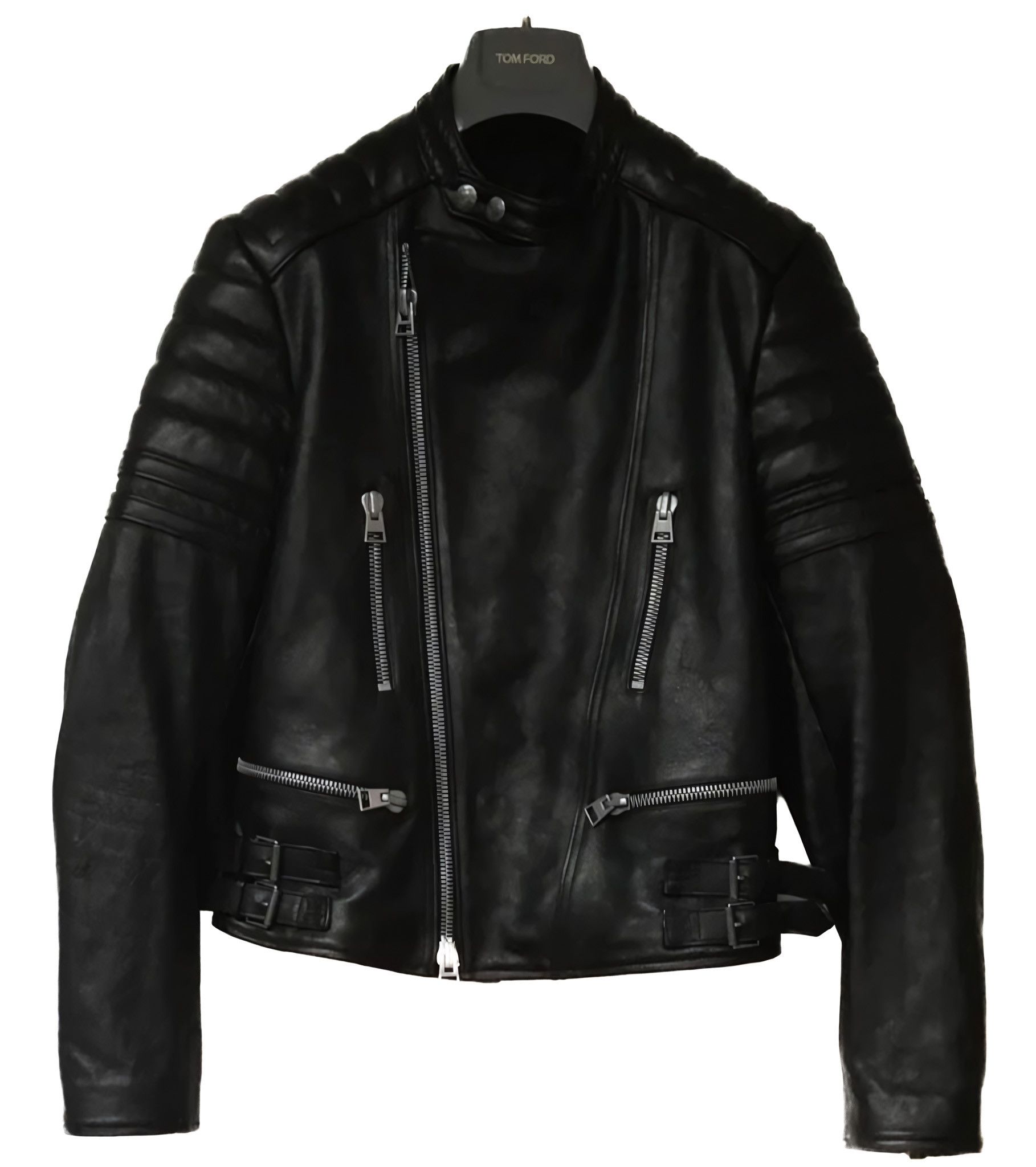 Tom Ford BIKER LEATHER JACKET Size US M / EU 48-50 / 2 - 1 Thumbnail