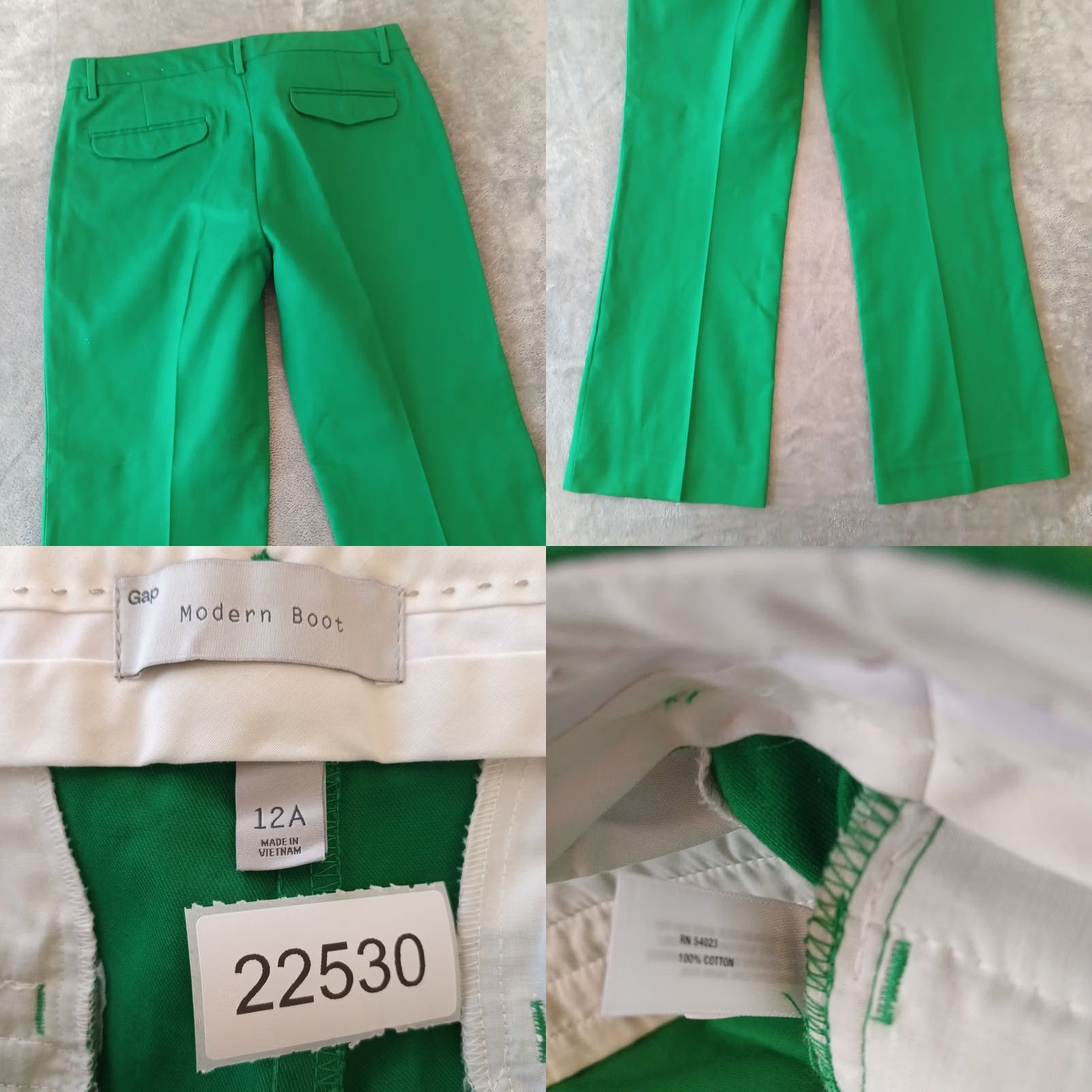 Gap Gap Womens Pants Green Size 12 Mid Rise Chino Cotton Boot 36x29 Size 34" / US 12 / IT 48 - 8 Thumbnail