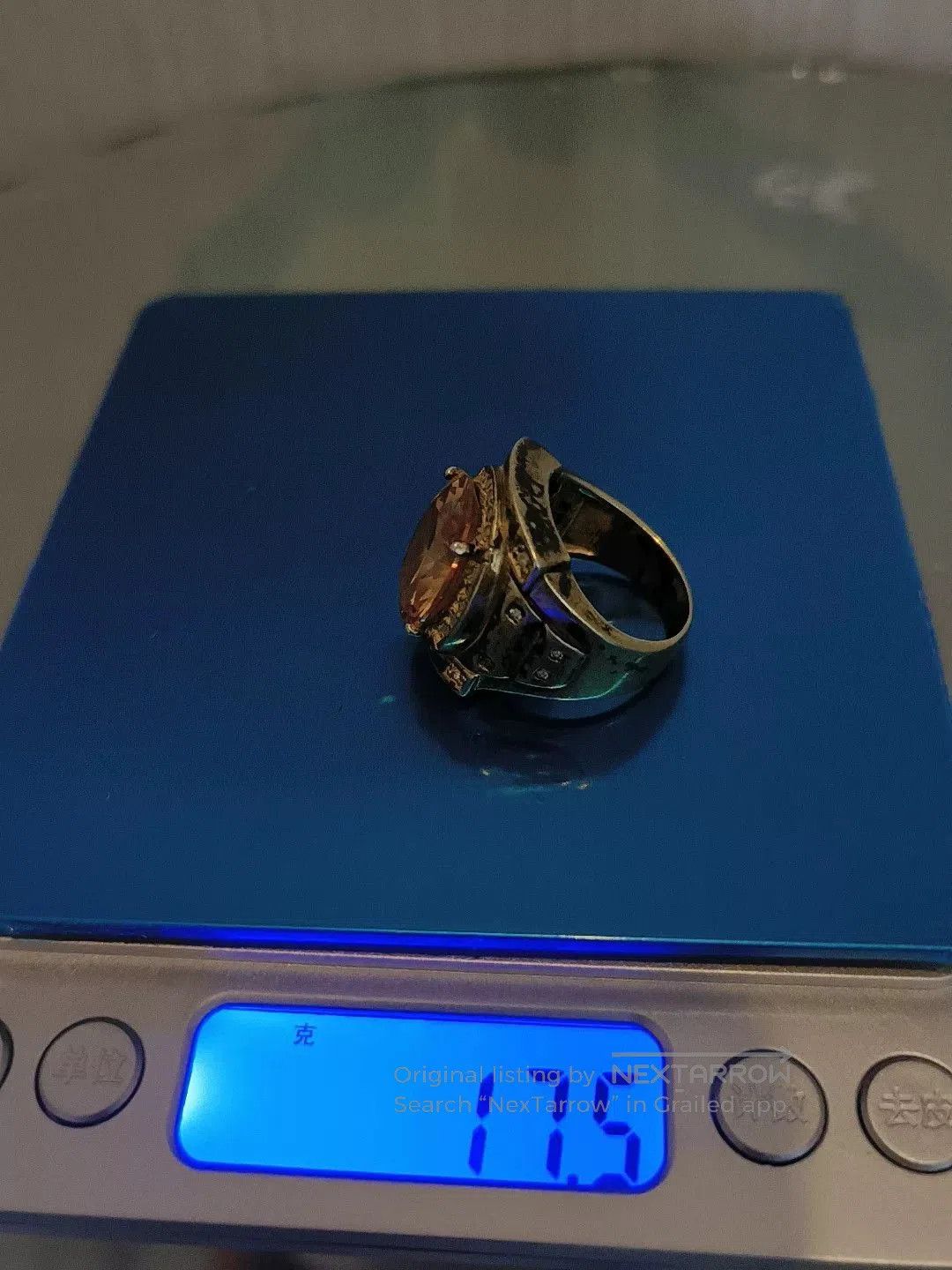 Japanese Brand Silver Ring with Ornate Design. Size ONE SIZE - 5 Thumbnail