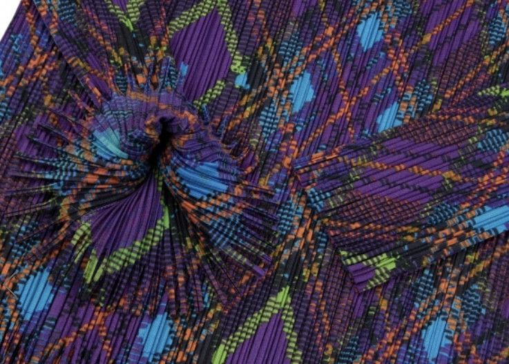 Issey Miyake ISSEY MIYAKE PLEATS PLEASE Argyle Print Fringe Size S / US 4 / IT 40 - 5 Thumbnail