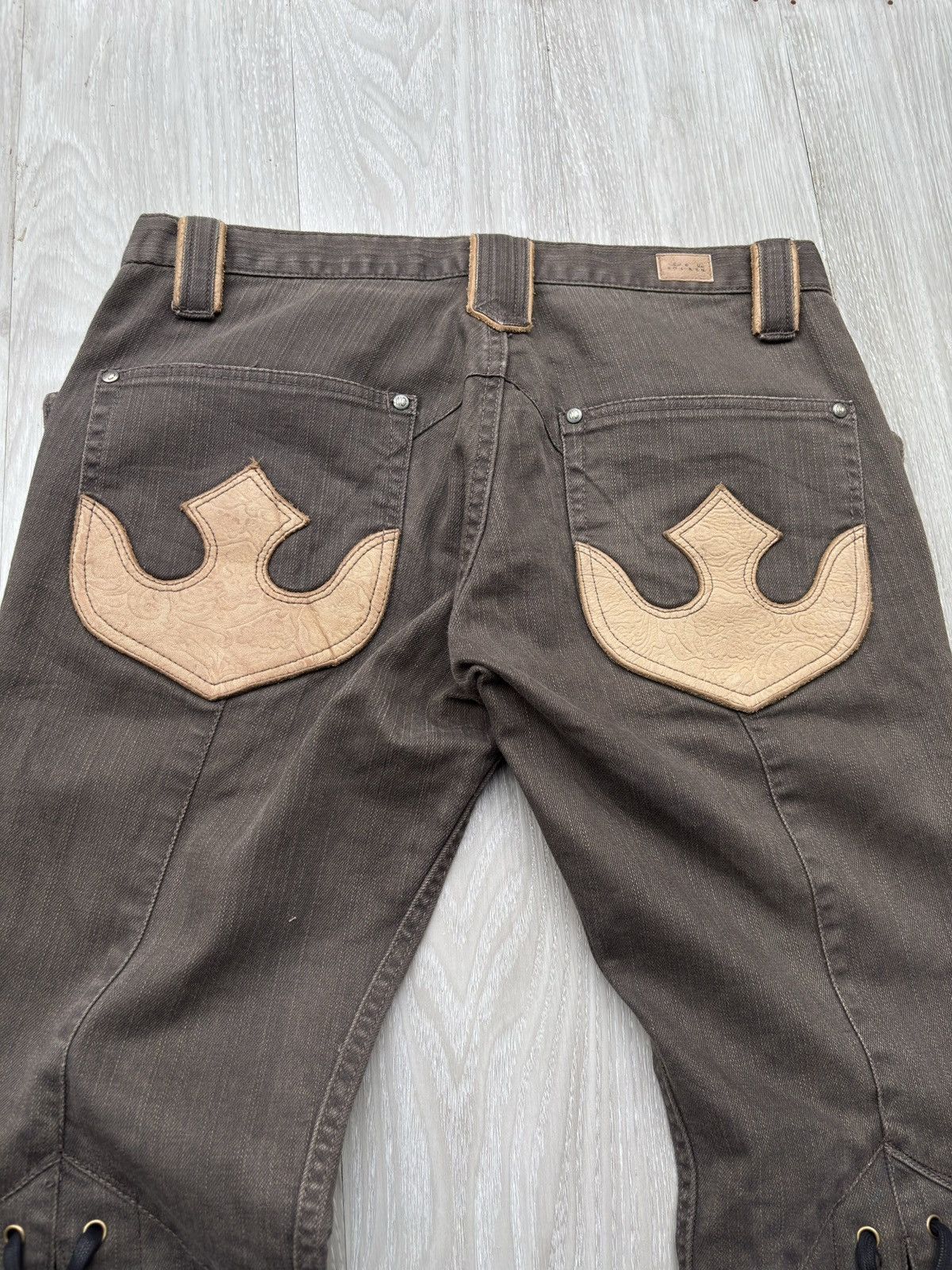 5351 POUR LES HOMMES NICOLE CLUB FOR MEN lace up flare jeans Size US 29 - 3 Thumbnail