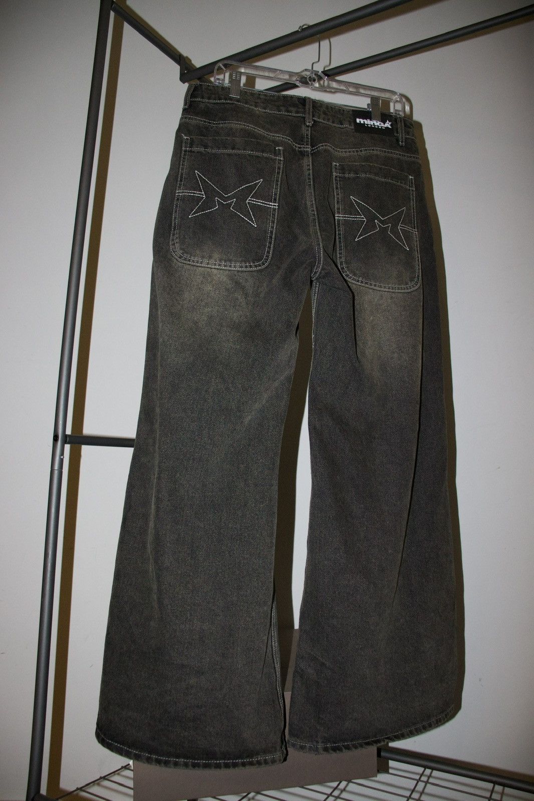 Japanese Brand MINGA LONDON KIM BLACK BAGGY JEANS Size US 30 / EU 46 - 3 Thumbnail