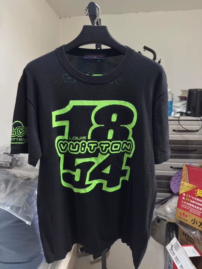 Louis Vuitton Louis Vuitton LV 1854 Black Green Knit Tee - dmc Size US XL / EU 56 / 4 - 1 Thumbnail