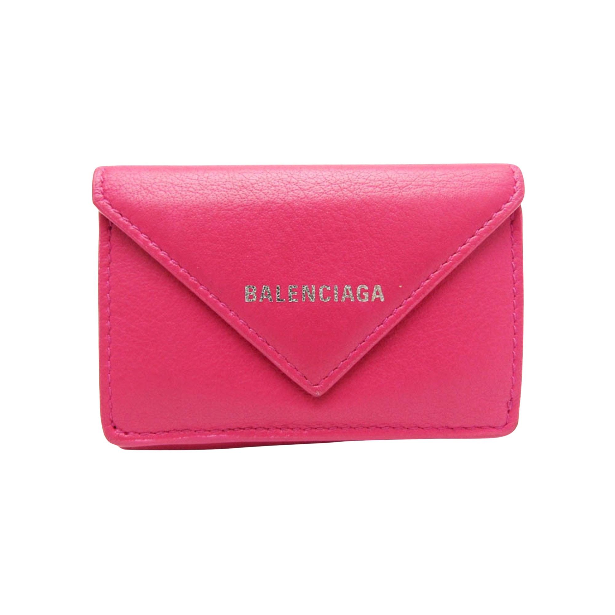 Balenciaga Papier Pink Leather Wallet (Pre-Owned) Size ONE SIZE - 1 Thumbnail