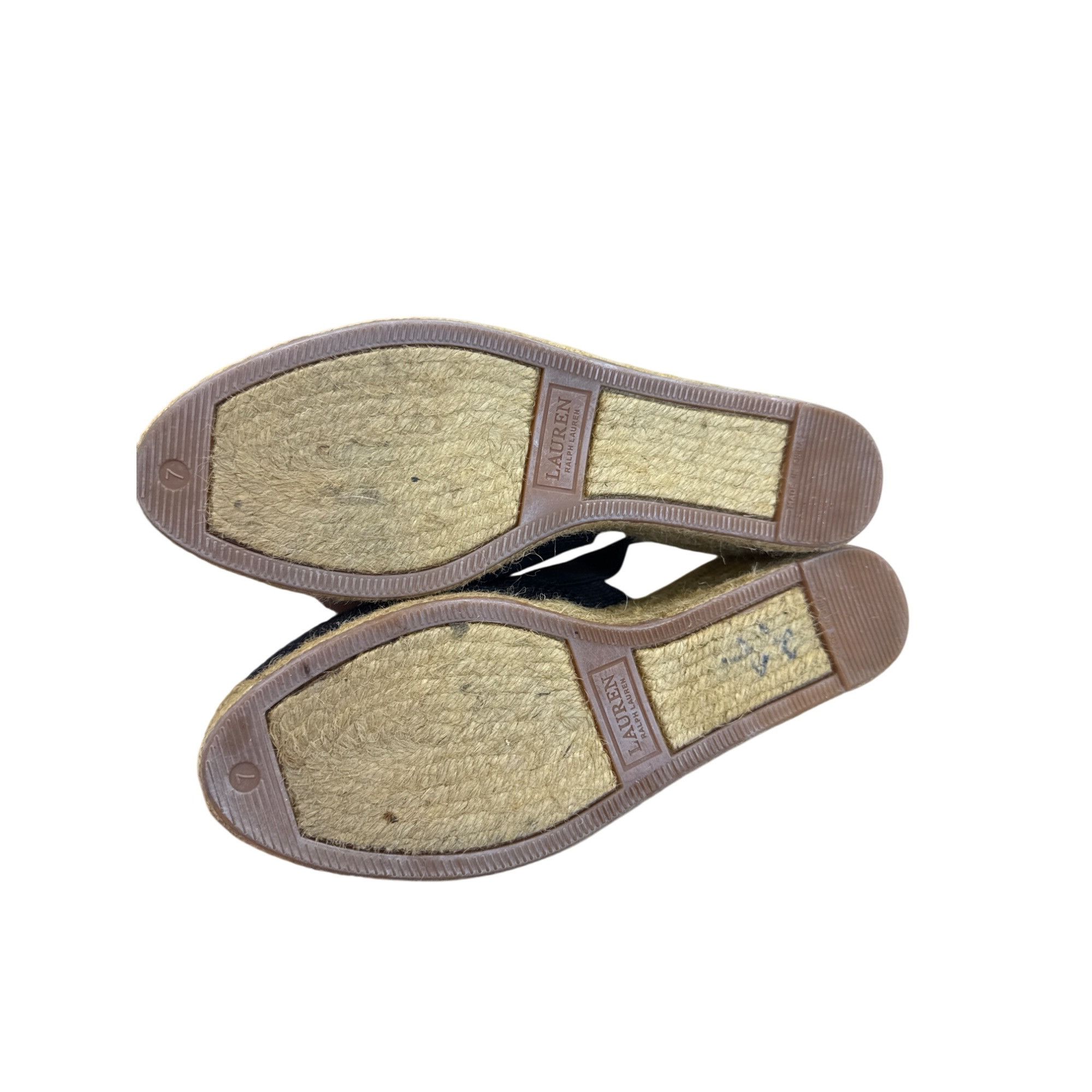 Lauren Ralph Lauren Lauren Ralph Lauren Womens Black Espadrille Wedge Sandals Sh Size US 7 / IT 37 - 7 Thumbnail