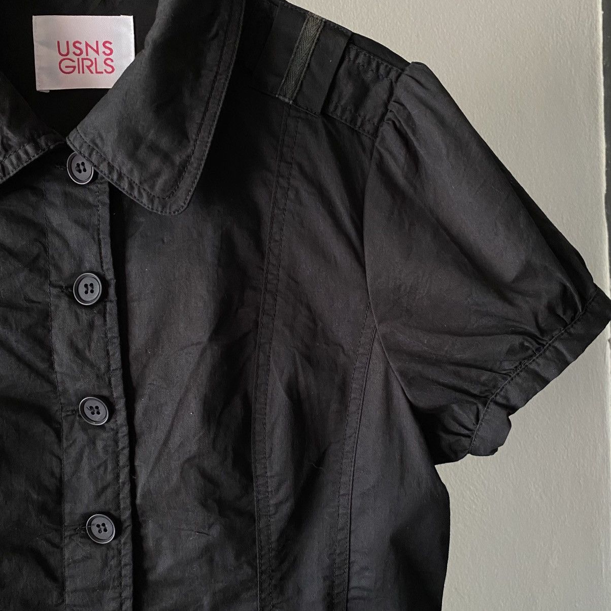 Designer × Japanese Brand USNS GIRLS Black Peter Pan Collar Puff-Sleeve Shirt Size M / US 6-8 / IT 42-44 - 19 Thumbnail