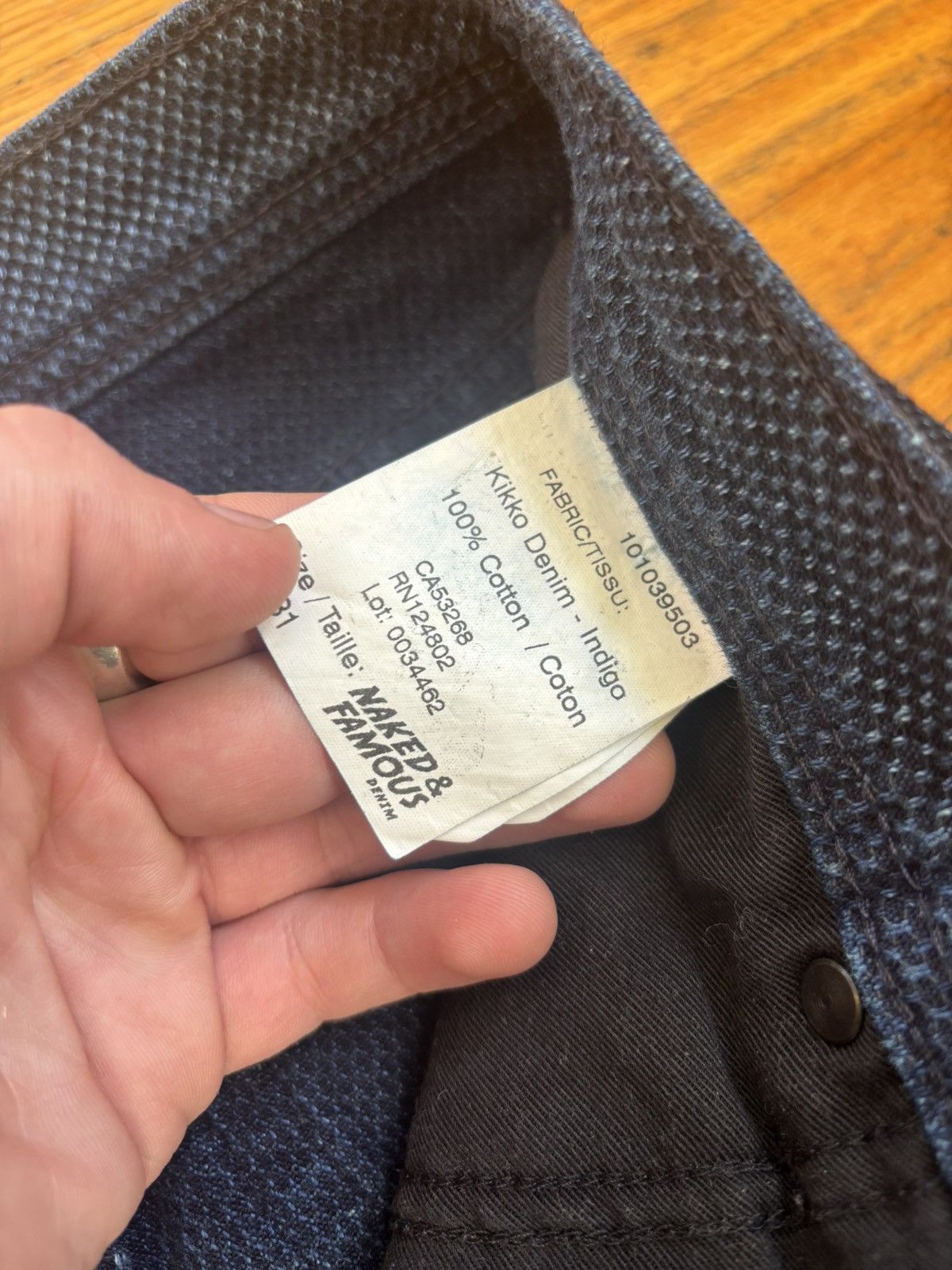 Naked & Famous Naked & Famous Japanese Indigo Kikko Denim Jeans Weird Guy Size US 31 - 6 Thumbnail