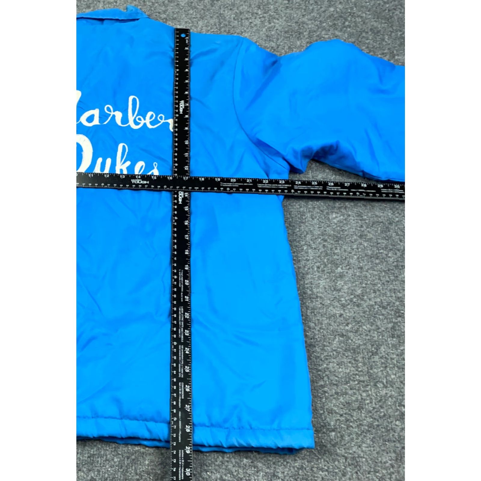 Vintage VTG 80s Michigan Garber Dukes Satin Snap Jacket Adult Large Pappa Hoggs Blue Embroidered Nylon Shell Lined Bomber USA Men Vegetative? Size US L / EU 52-54 / 3 - 2 Thumbnail
