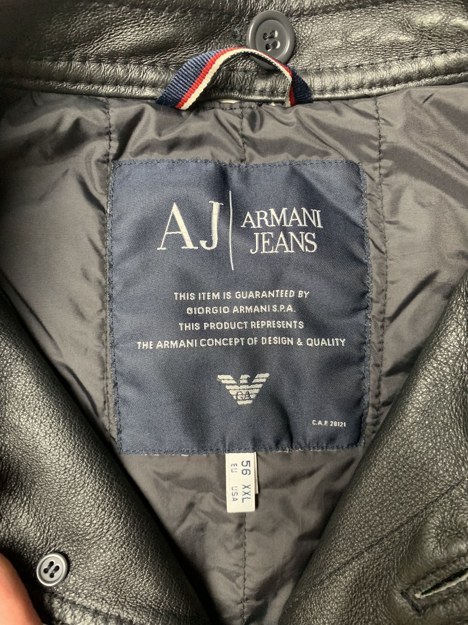 Armani Armani Jeans pig leather trucker jacket Size US XXL / EU 58 / 5 - 5 Thumbnail