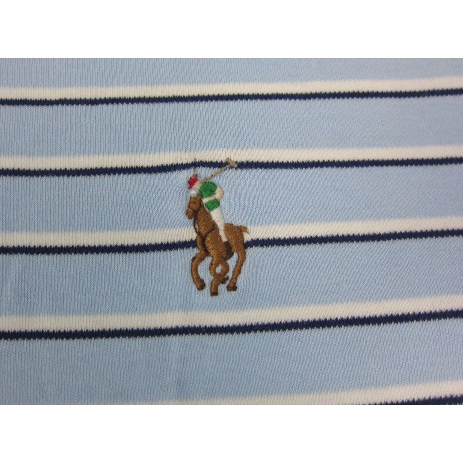 Polo Ralph Lauren Polo Ralph Lauren Polo Shirt Mens 2XL Blue Striped 100% Cotton Polo Shirt Polo Ralph Lauren Mens Shirt Blue Striped 2XL Size US XXL / EU 58 / 5 - 3 Thumbnail