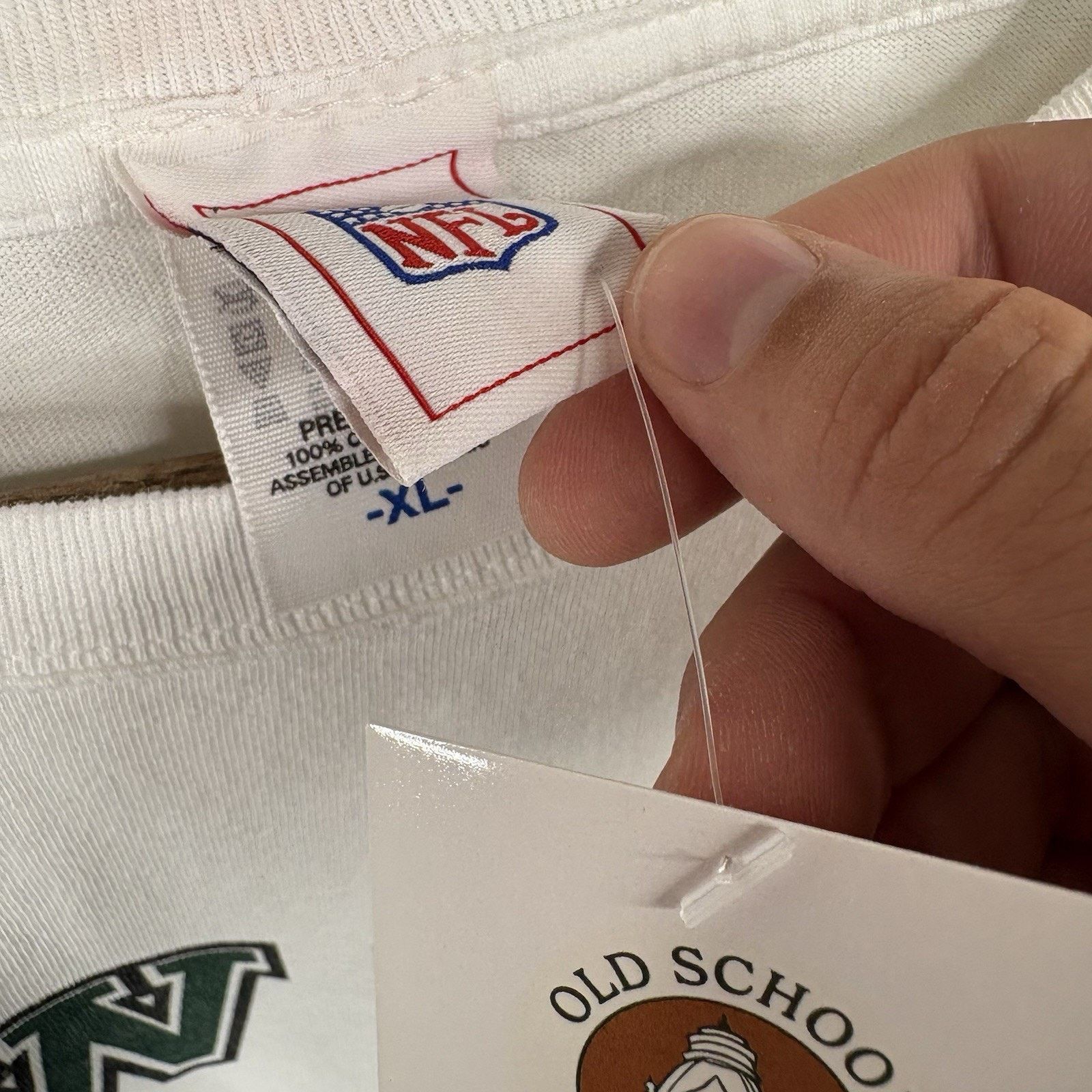 NFL Y2K NFL New York Jets White Tee Shirt Size XL Size US XL / EU 56 / 4 - 4 Thumbnail
