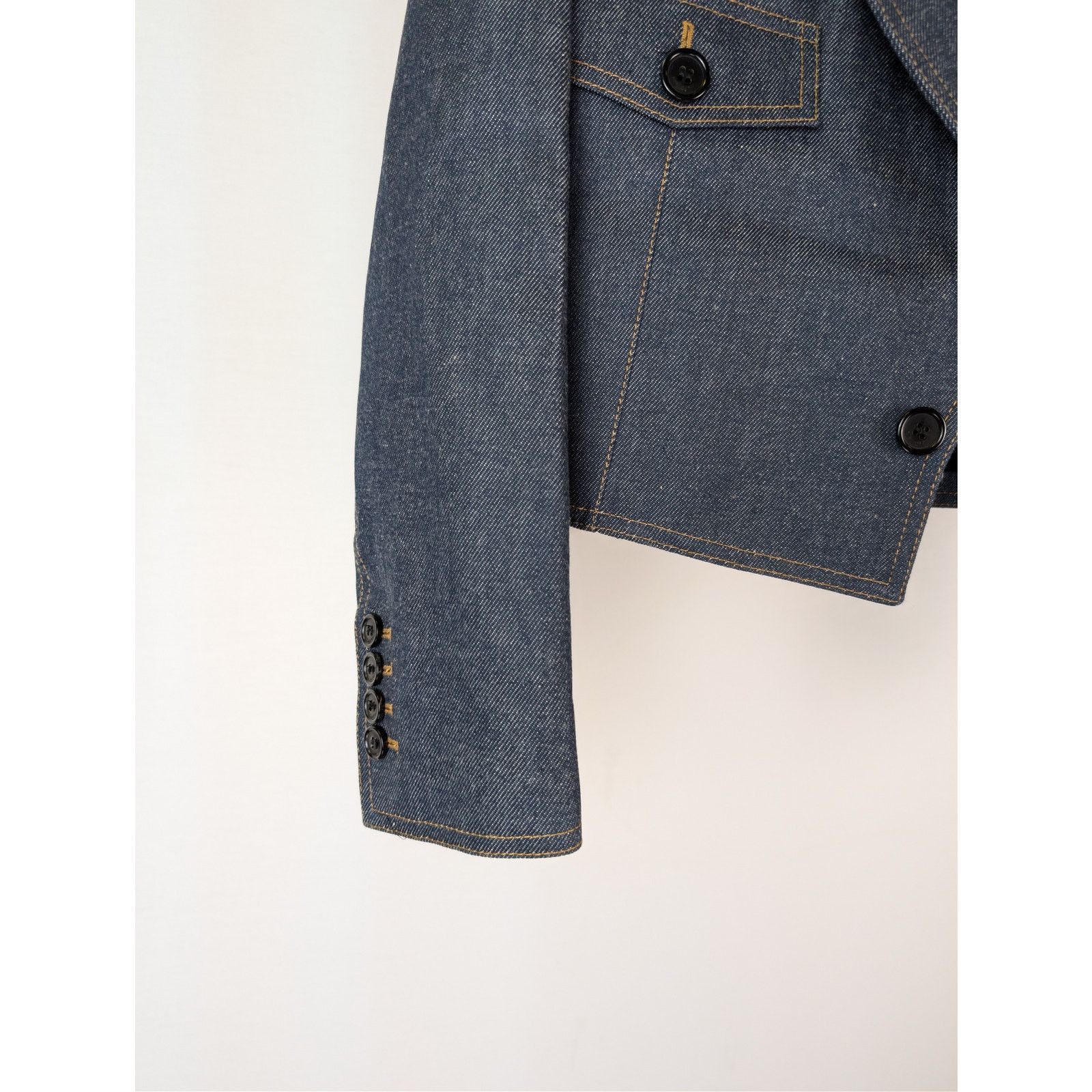 Saint Laurent Paris o1rshd1 Veste Jean Tailleur tailored denim jacket Deep Blue Size M / US 6-8 / IT 42-44 - 5 Thumbnail