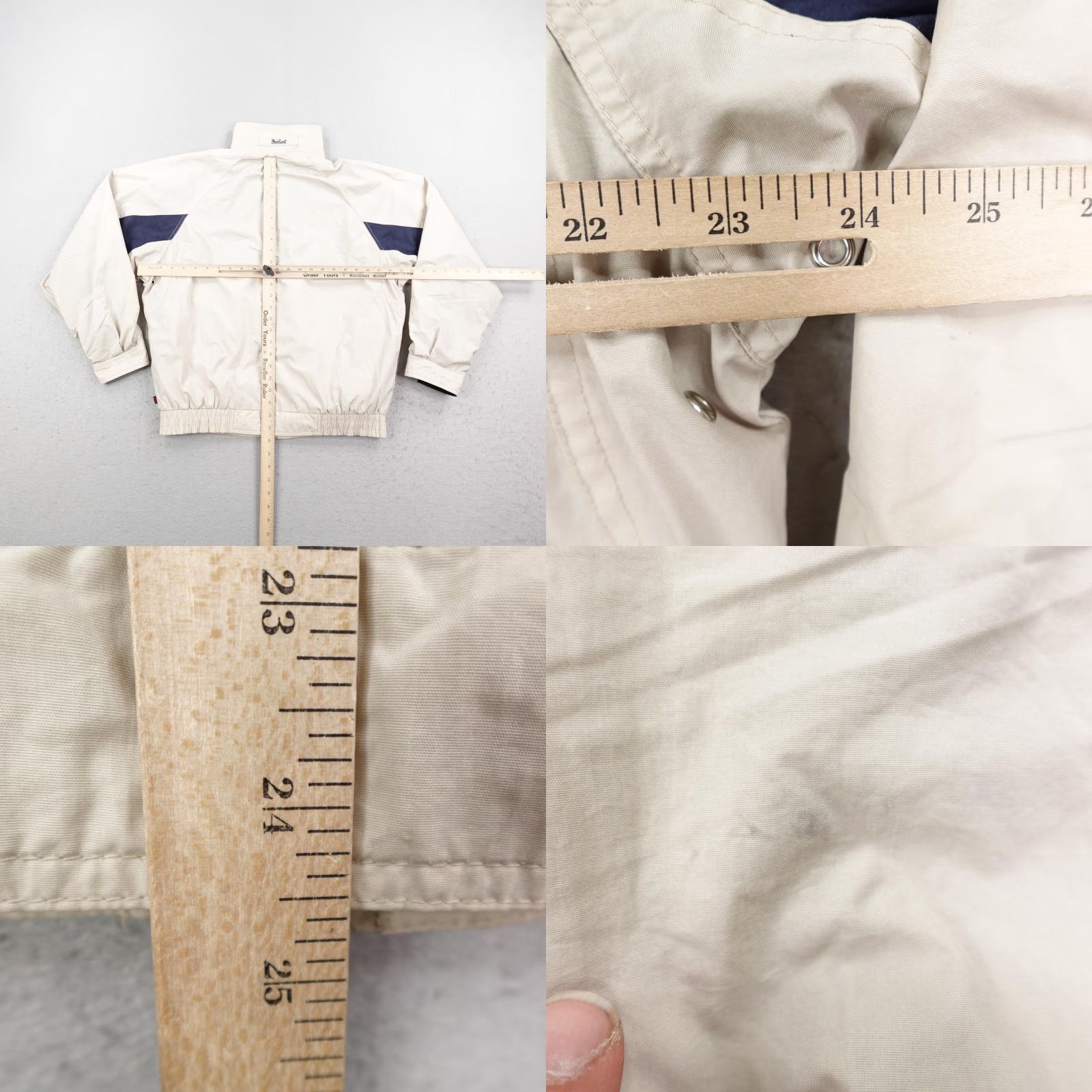 Vintage VINTAGE Woolrich Haversack System Windbreaker Jacket Mens M Beige Navy 90s Outdoor Windproof Zip Size US M / EU 48-50 / 2 - 8 Thumbnail