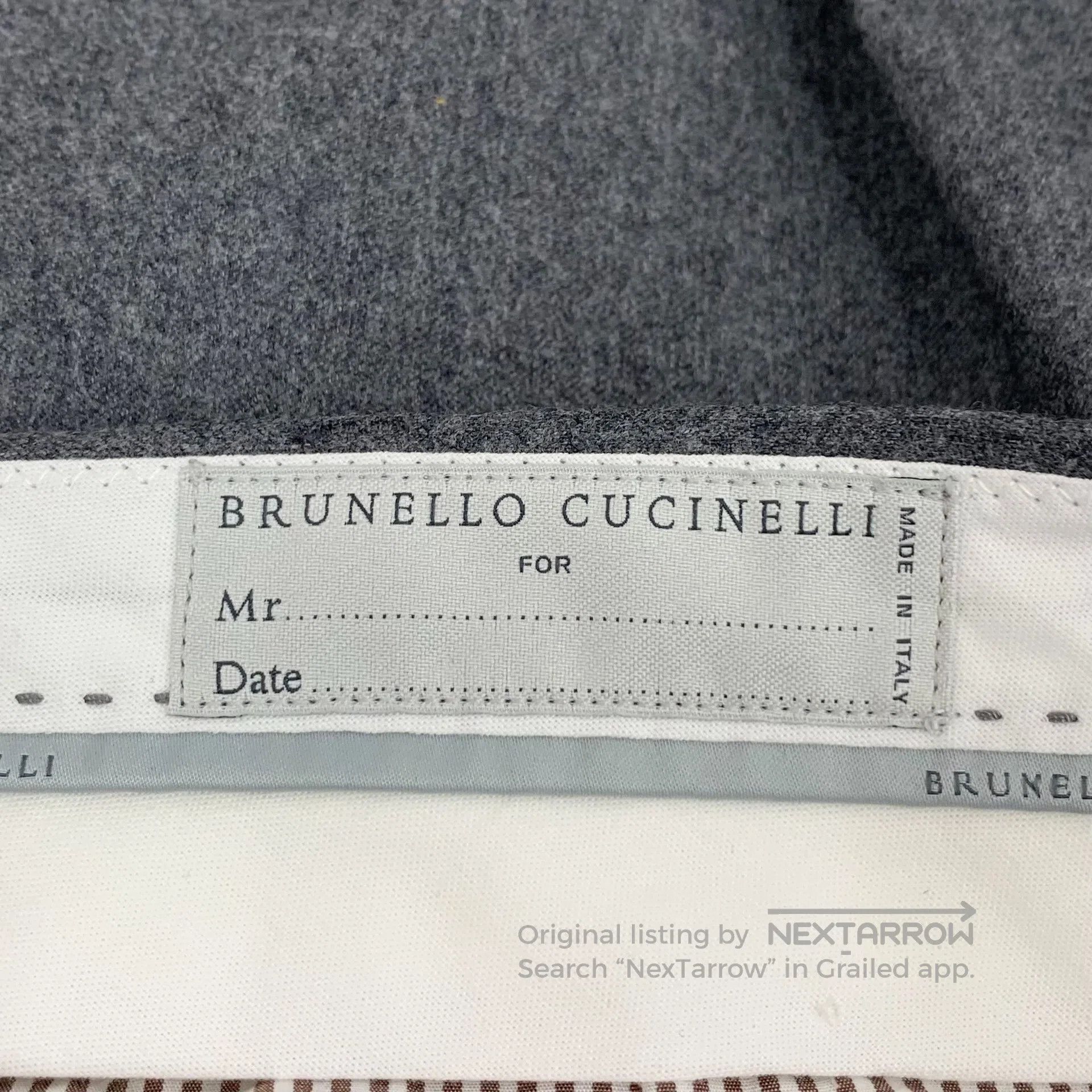 Brunello Cucinelli Brunello Cucinelli Charcoal Grey Wool Casual Trousers| Size US 30 / EU 46 - 6 Thumbnail