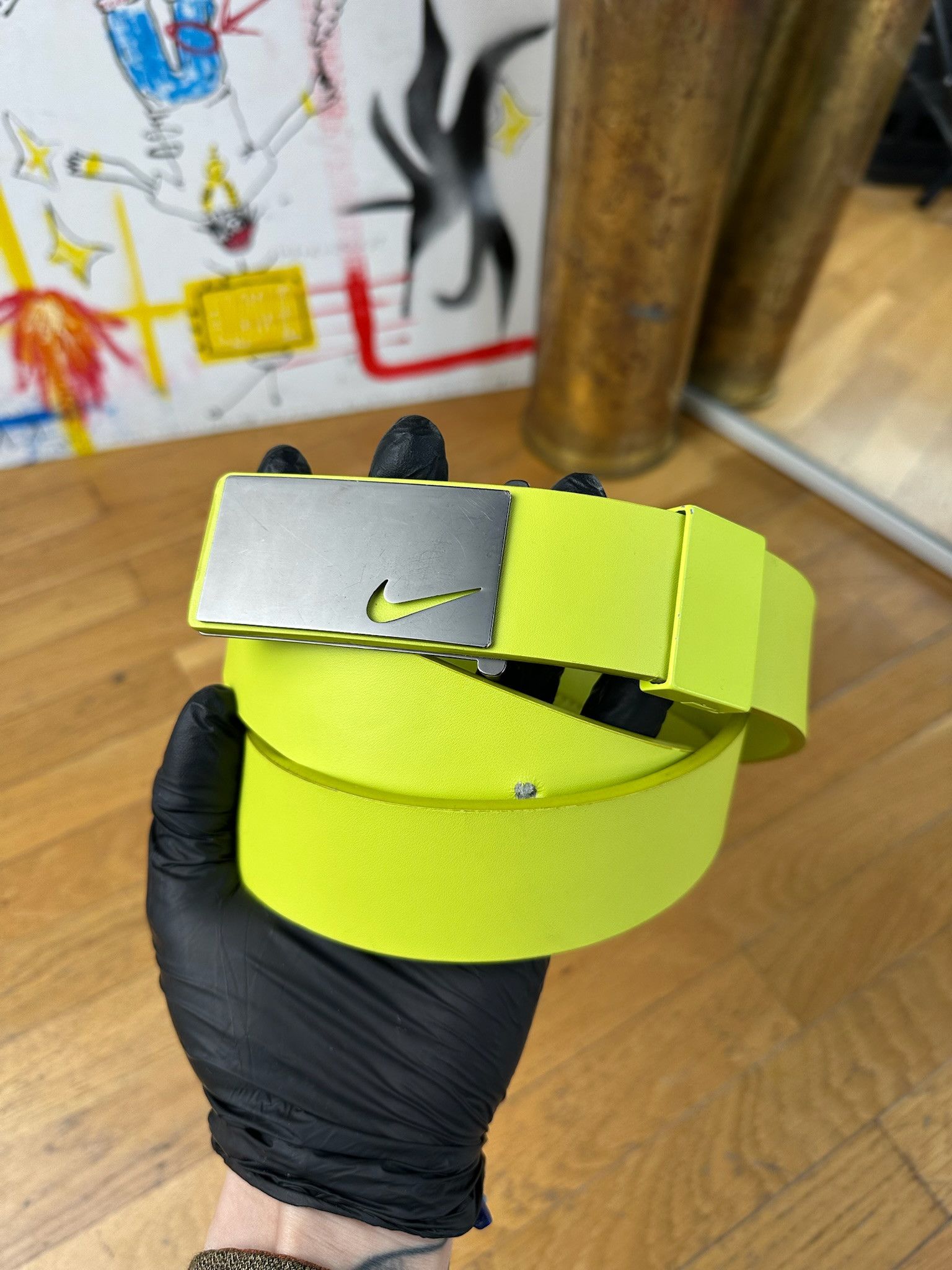 Nike VINTAGE NIKE BELT SWOOSH techno rave acid colour Size ONE SIZE - 3 Thumbnail