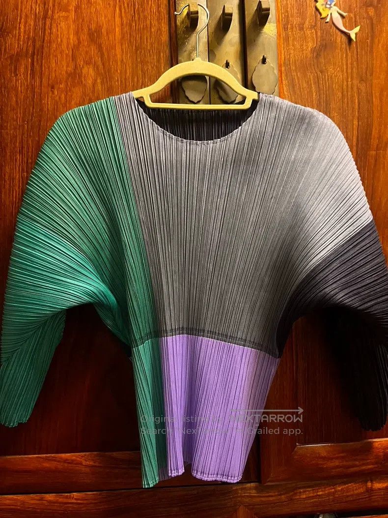 Issey Miyake Issey Miyake Color-Block Long Sleeve Top Size S / US 4 / IT 40 - 2 Thumbnail