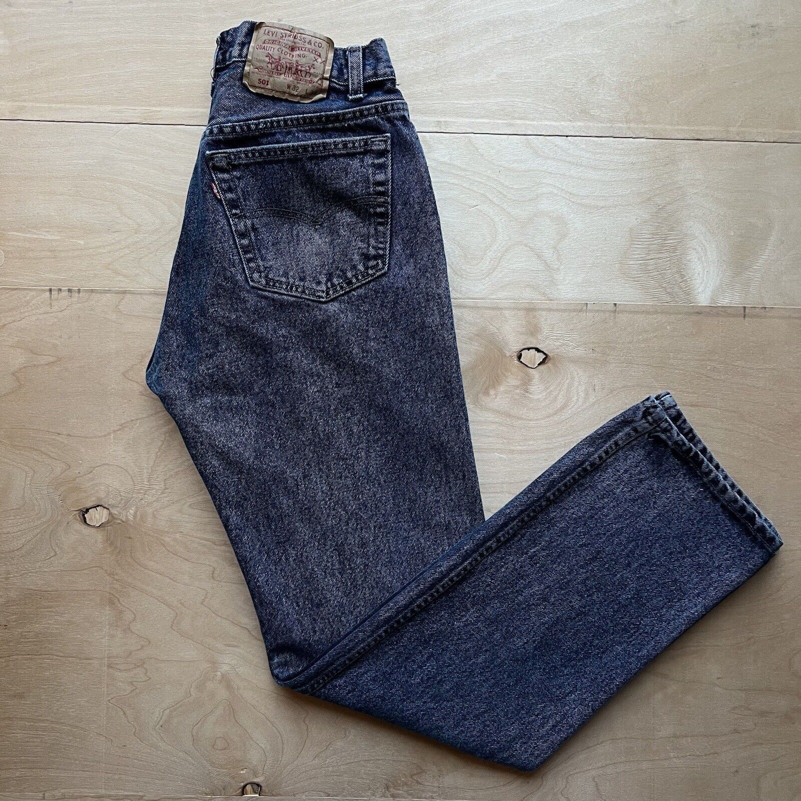 Levi's × Vintage Vintage Levis 501 Jeans 28x32 Blue 80s Dark Wash Denim Size US 28 / EU 44 - 2 Thumbnail