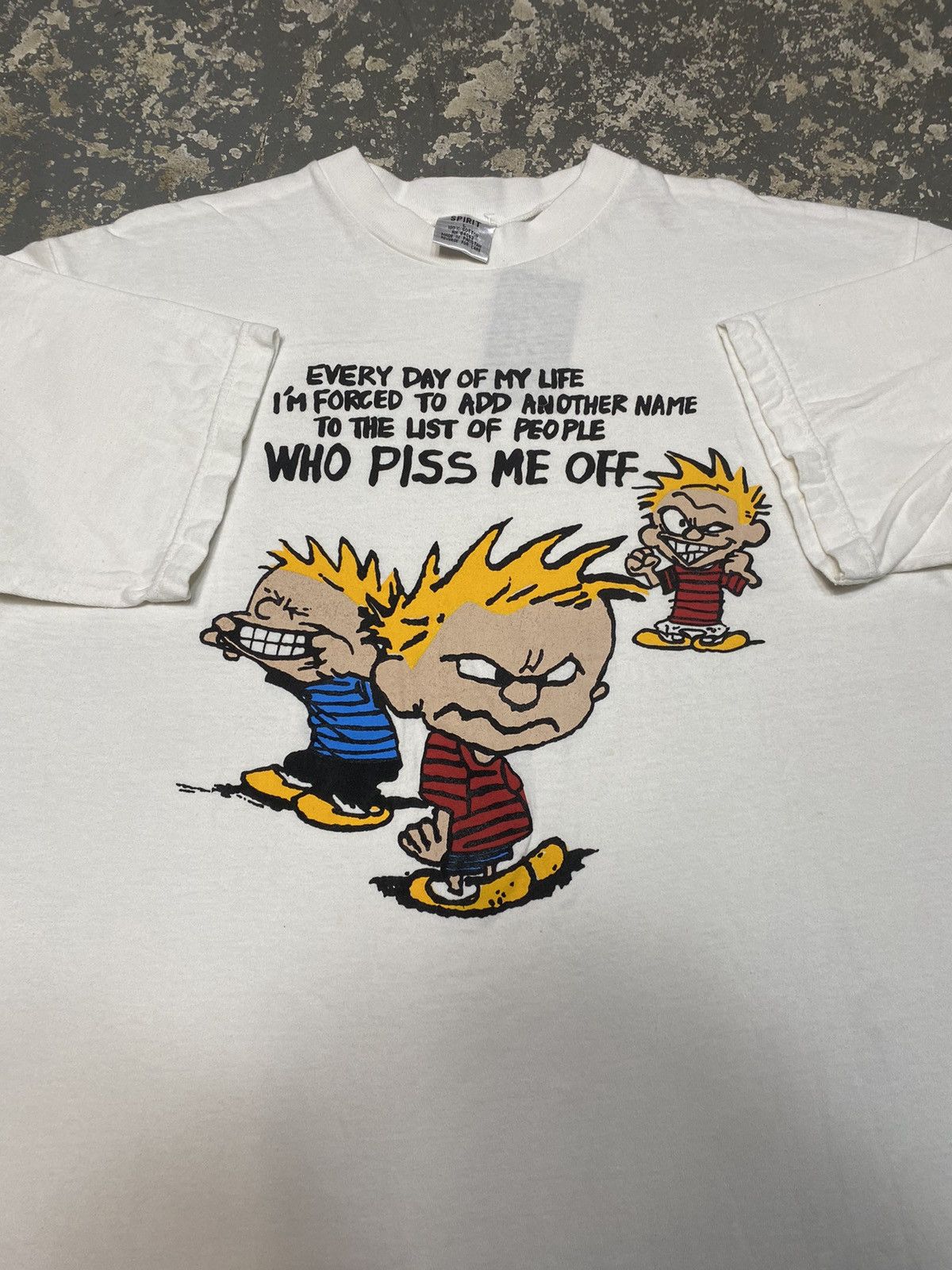 Japanese Brand × Vintage Vintage Calvin And Hobbes People Who Piss Me Off 90s Tshirt Size US L / EU 52-54 / 3 - 3 Thumbnail