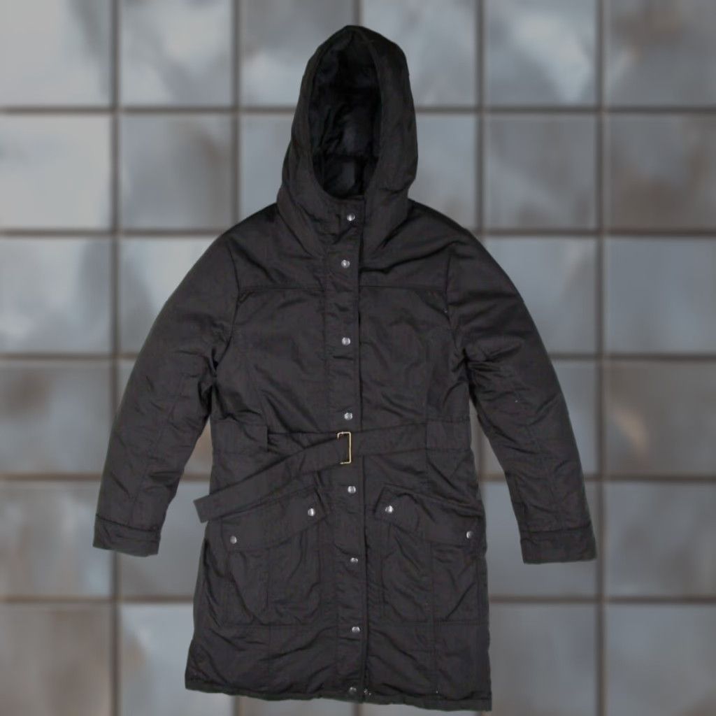 Vintage Spiewak Sons Jacket Women Medium Black Duck Down Full Zip Belted Puffer Gorpcore Size M / US 6-8 / IT 42-44 - 1 Thumbnail