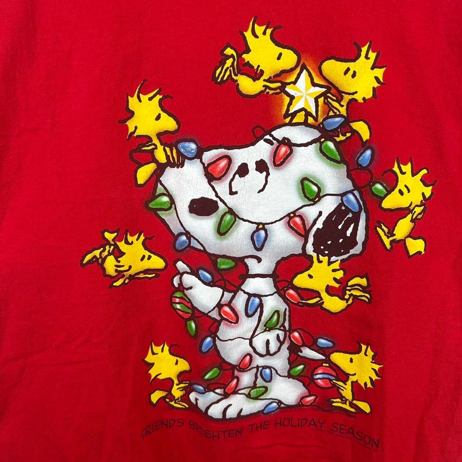 Alstyle Y2K Red Snoopy & Woodstock Christmas Holiday Tee Size Large Size US L / EU 52-54 / 3 - 2 Thumbnail