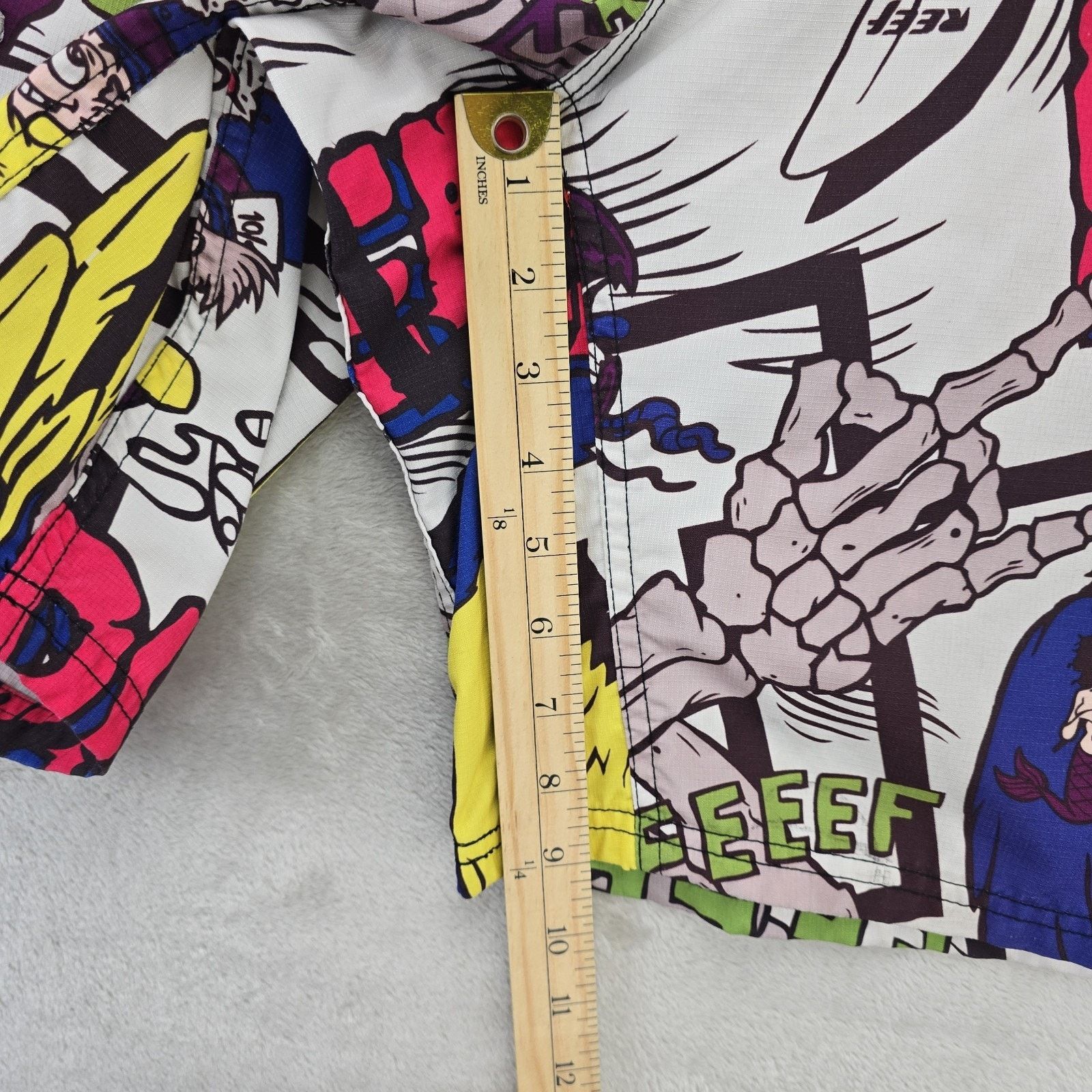 REEF Vtg Reef Board Shorts 32 AOP Had Hatter Skulls Y2K Surf Size US 32 / EU 48 - 8 Thumbnail