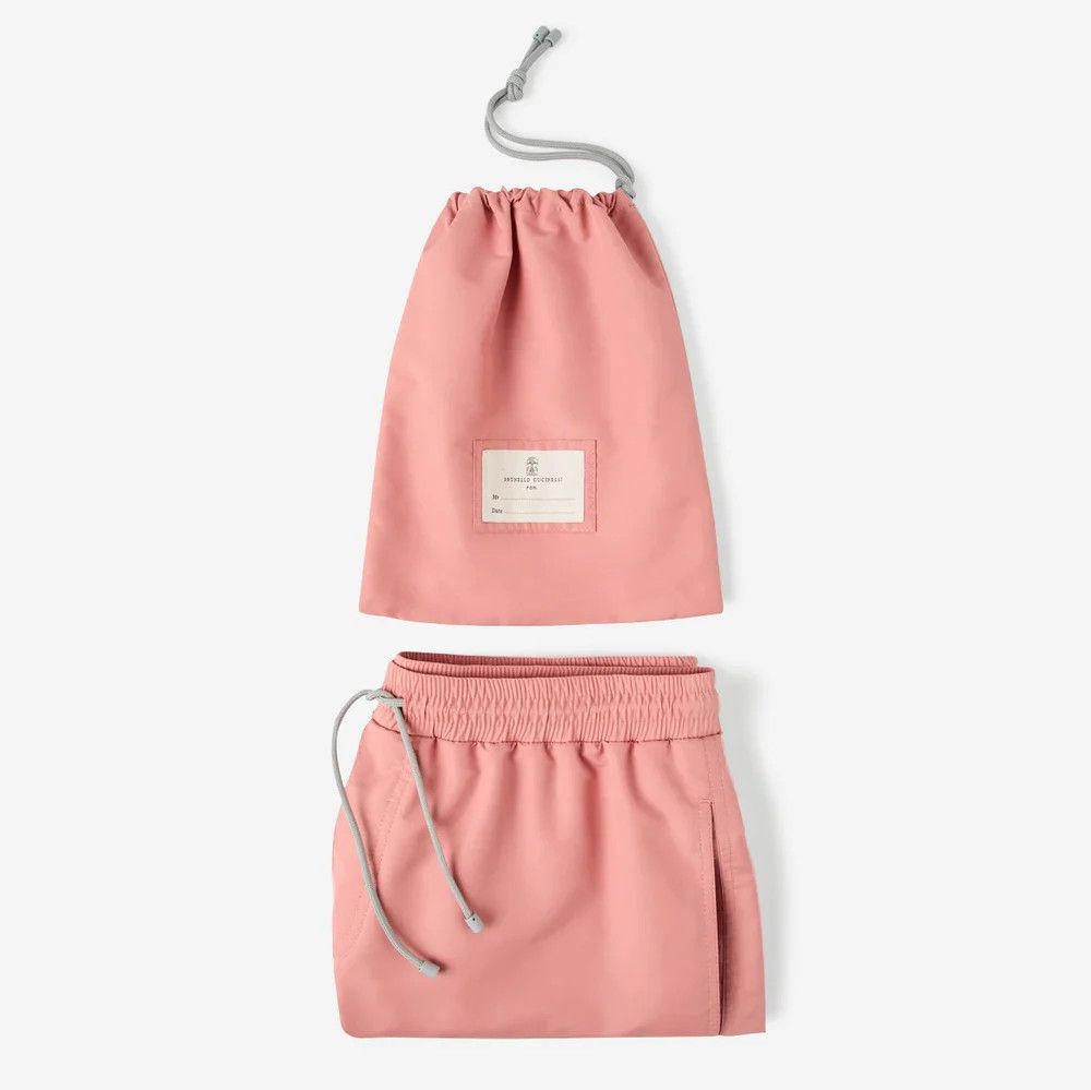 Brunello Cucinelli o1s1wg110526 Logo Swim Shorts in Pink Size US 34 / EU 50 - 5 Thumbnail