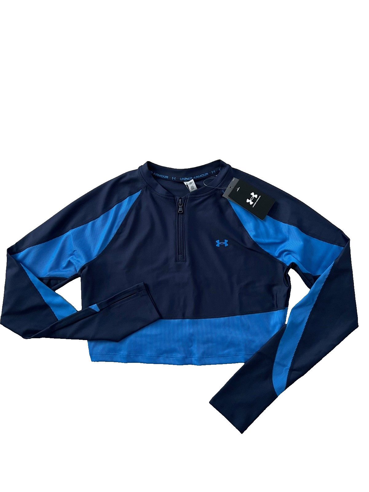 Under Armour Under Armour 6003981 1/4 Zip HeatGear Rib Top Blue ( L ) Size L / US 10 / IT 46 - 4 Thumbnail