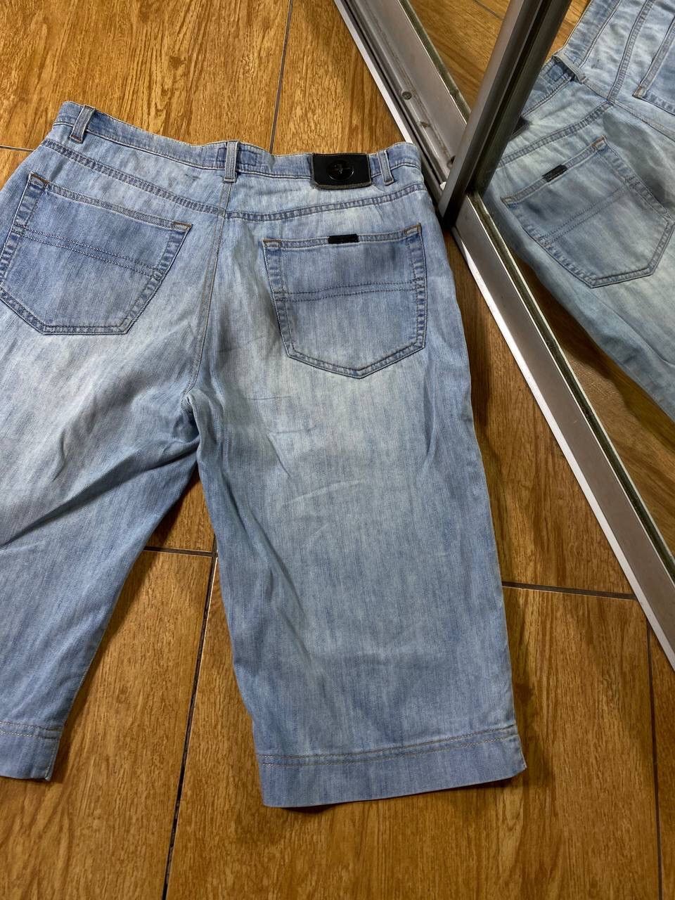 Trussardi × Vintage Vintage Short Denim Trussardi Flared Style Double Waist Size US 32 / EU 48 - 2 Thumbnail