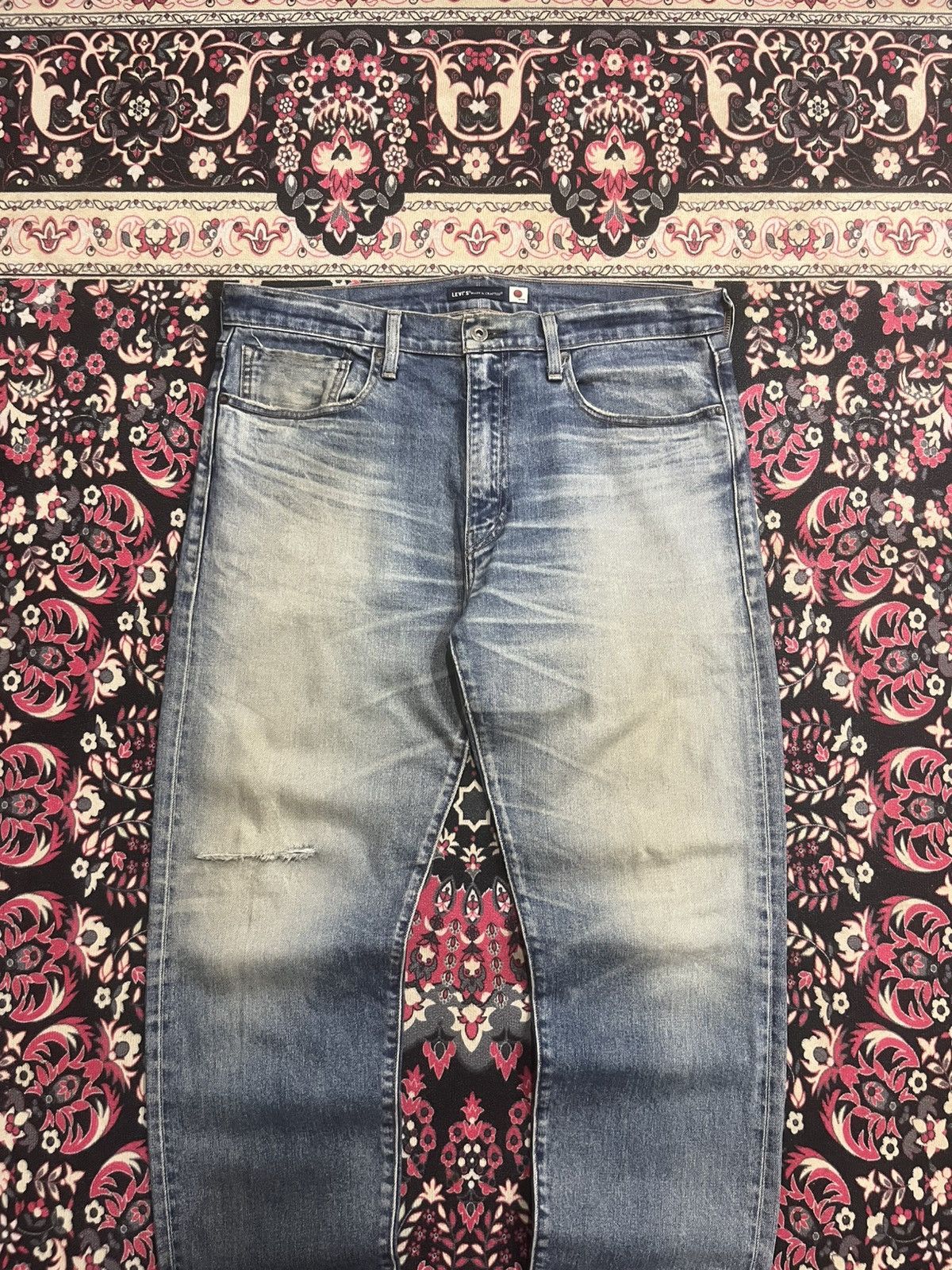 Levi's Made & Crafted Vintage Levi’s Made & Crafted Big E 502 Taper Selvedge Jeans Size US 36 / EU 52 - 3 Thumbnail