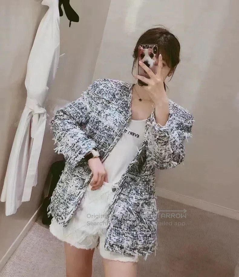 Chanel Chanel Waterfall Series Tassel Blue Coat Size XS / US 0-2 / IT 36-38 - 8 Thumbnail