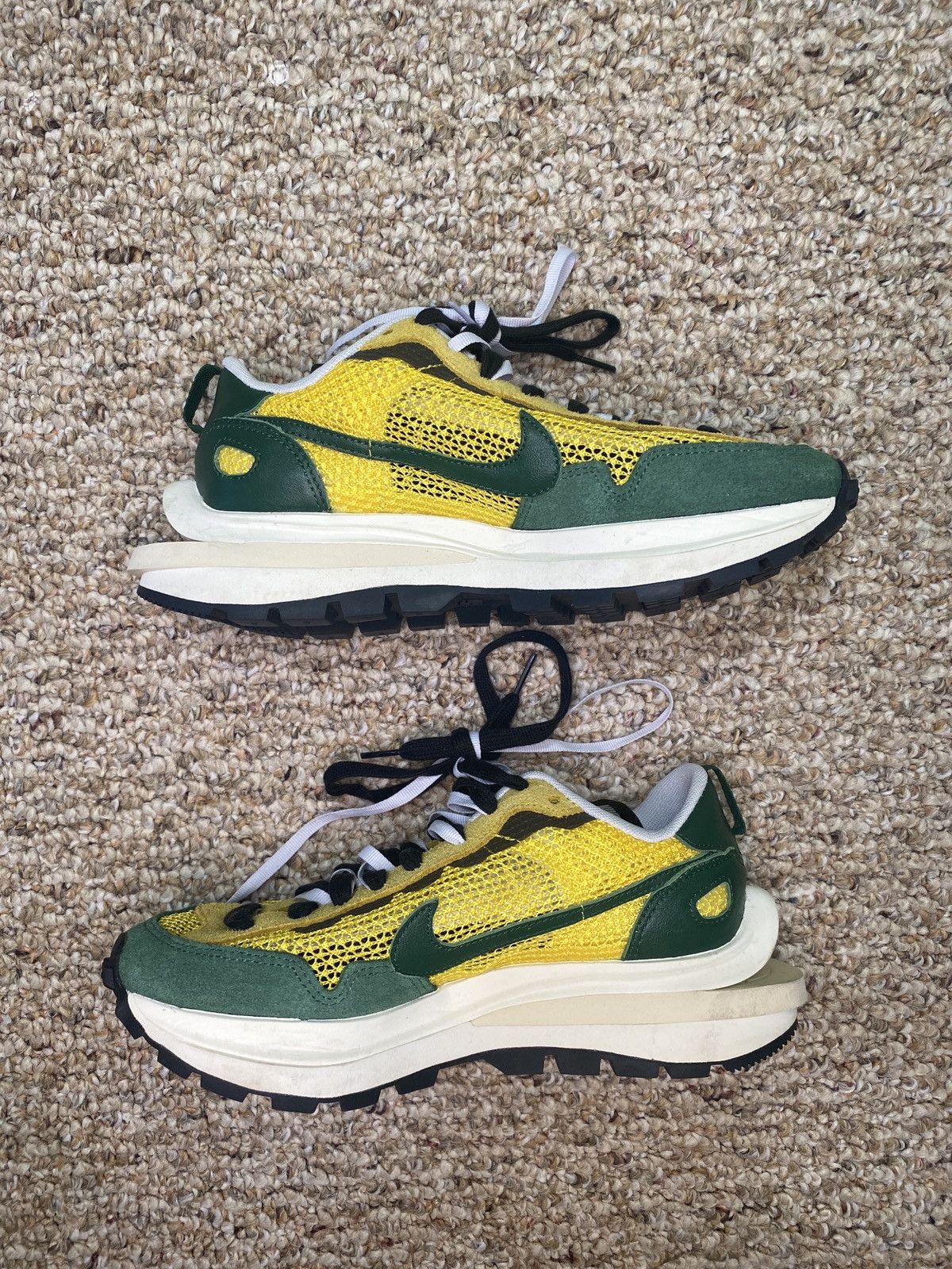 image of Sacai X Vaporwaffle ‘Tour Yellow’ Shoes in Green/Yellow, Women's (Size 7)