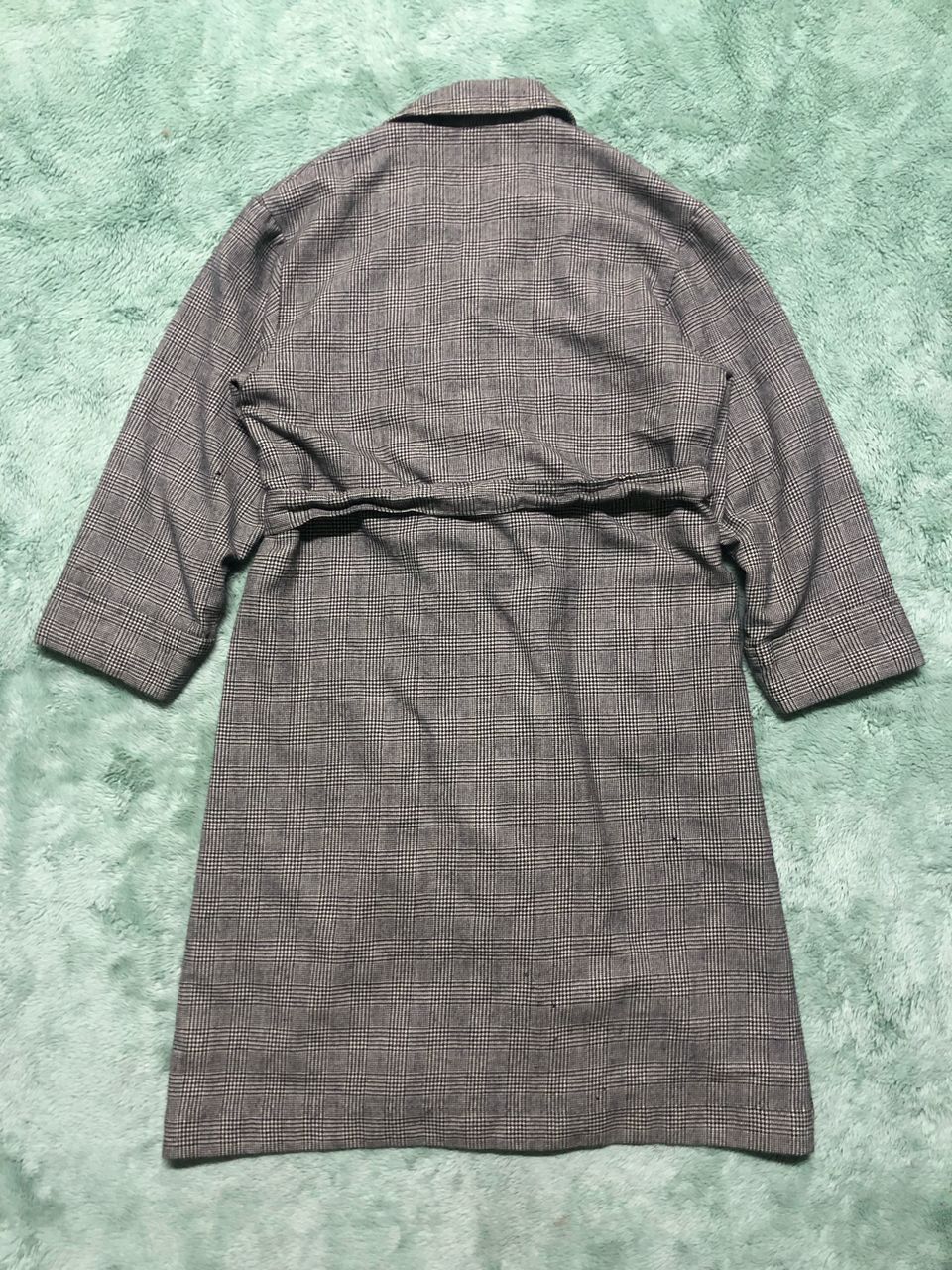 Kenzo VINTAGE KENZO PARIS WOOL ROBE TIE BELTS CHECKED LONG COAT Size US M / EU 48-50 / 2 - 2 Thumbnail