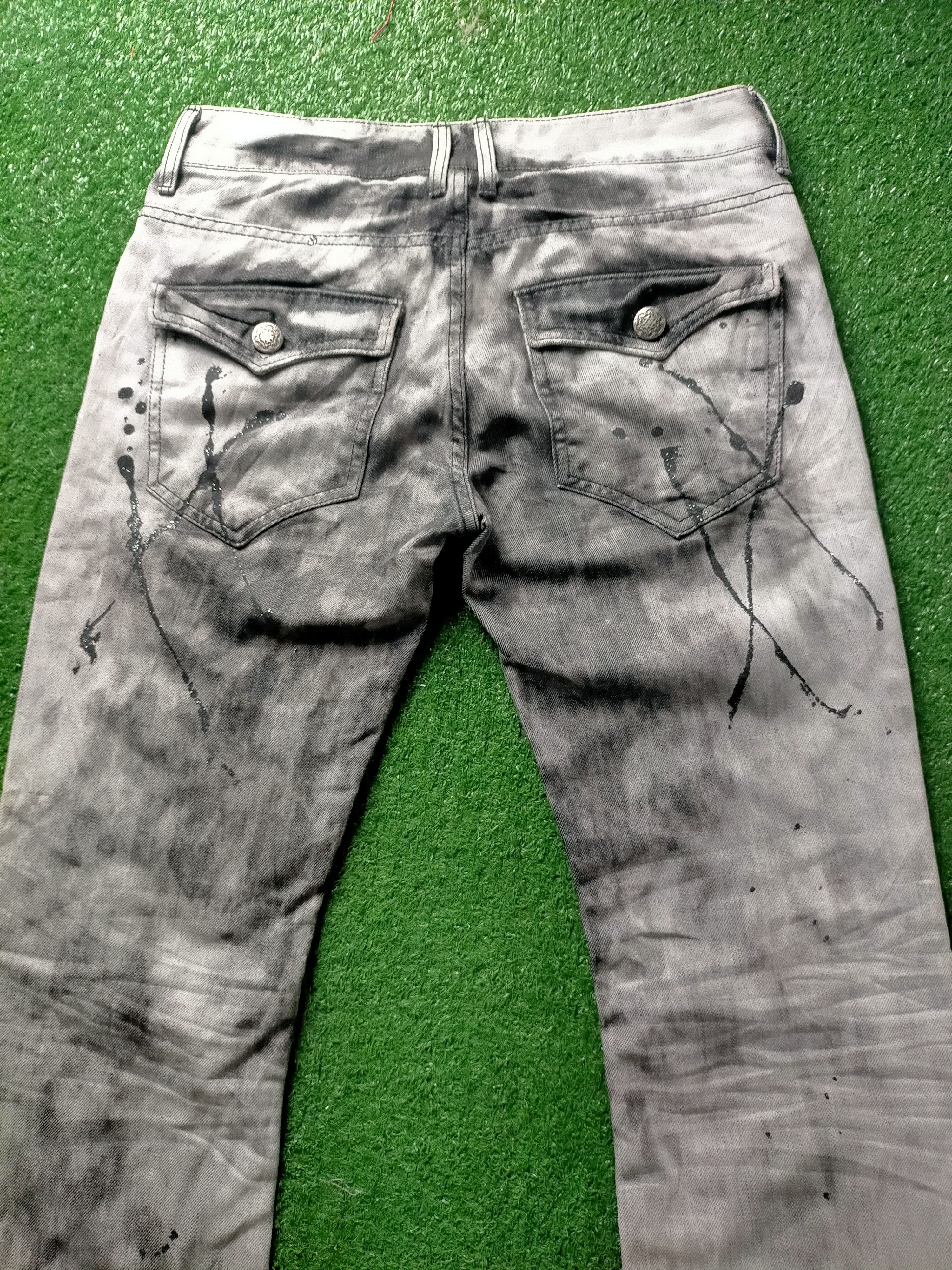 Le Grande Bleu (L.G.B.) 🔥Rare 🔥 Insane Distressed Paint Flare Jeans Size US 31 - 3 Thumbnail