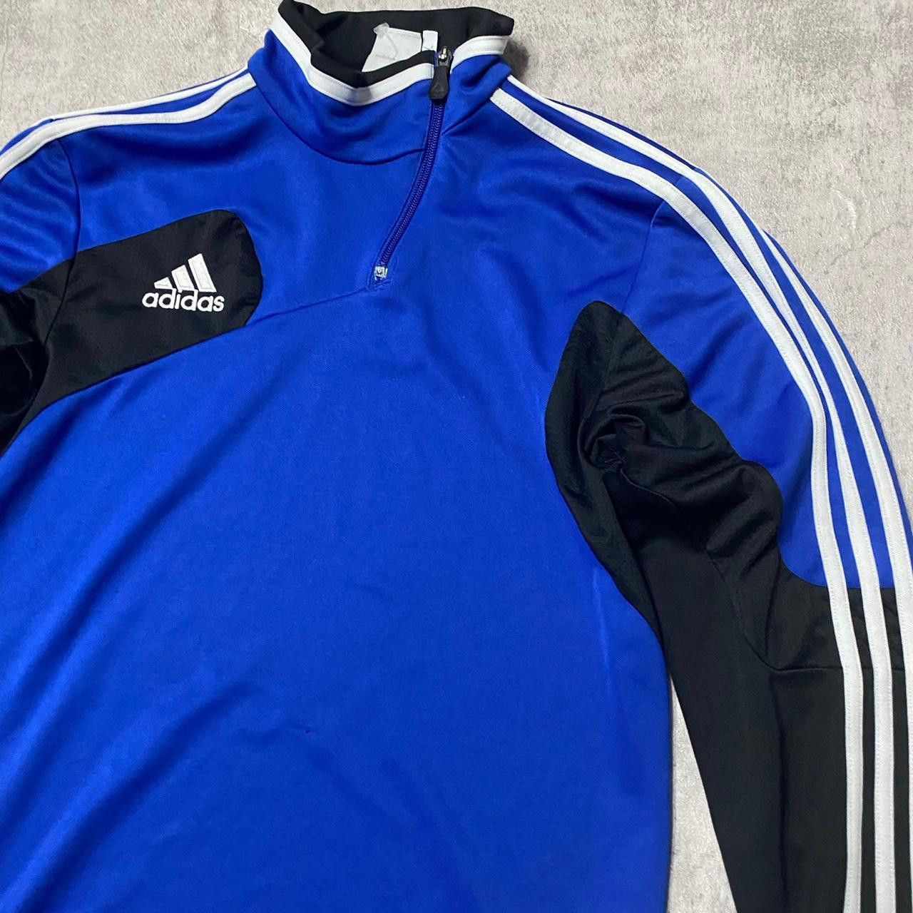 Adidas Blue Adidas quarter zip sweatshirt Size US M / EU 48-50 / 2 - 2 Thumbnail