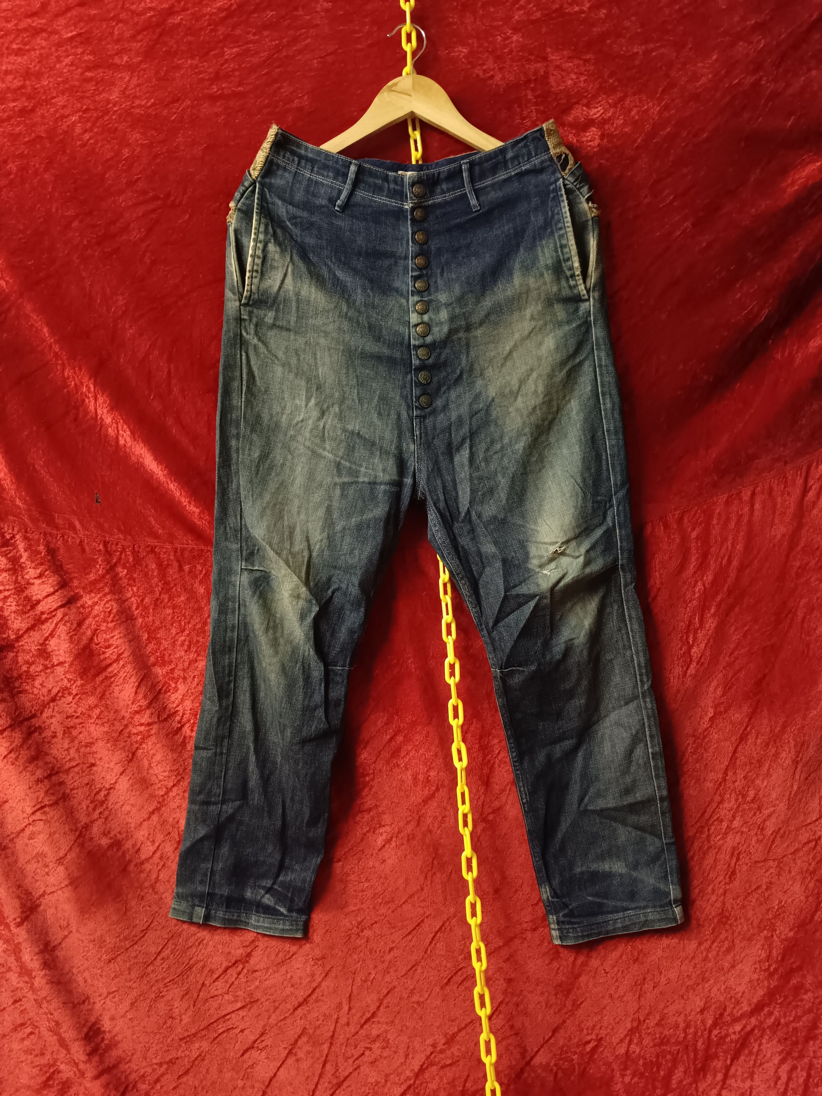 Kapital Kountry Clown Denim Pants Size US 31 - 2 Thumbnail