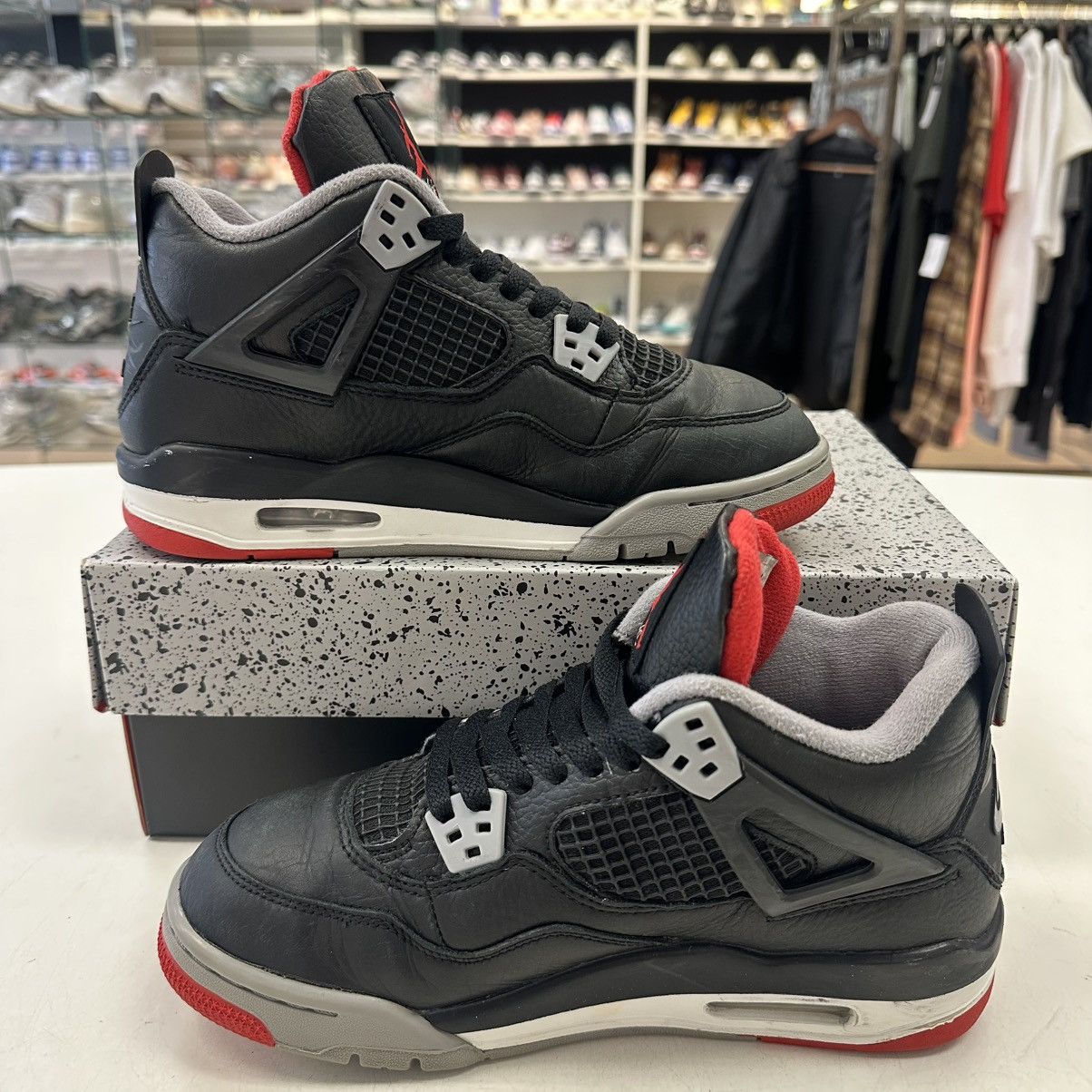 Nike Size 6Y (7.5W) - Nike Air Jordan 4 Retro GS Bred Reimagined Size US 7.5 / IT 37.5 - 2 Thumbnail