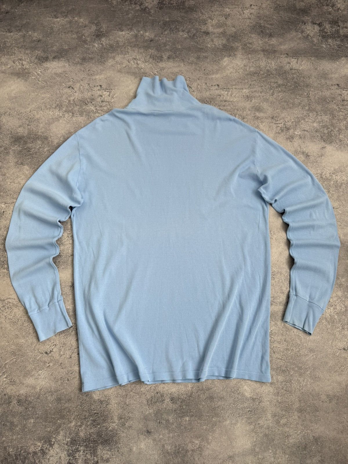 Sunspel Vintage Sunspel Blue Turtleneck Made In England Luxury Size US L / EU 52-54 / 3 - 14 Thumbnail