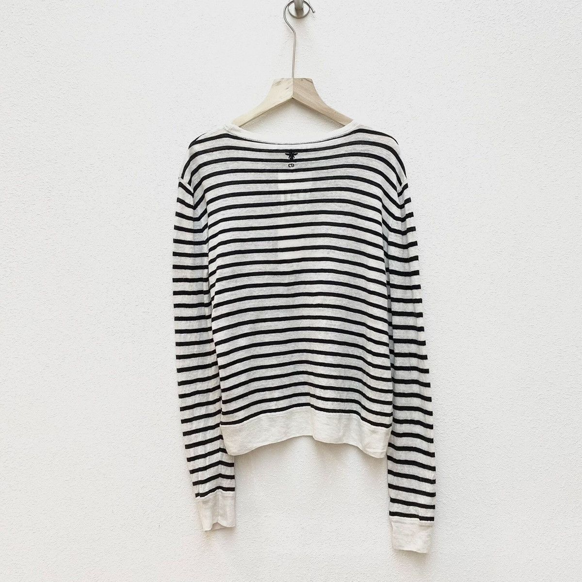 Dior Christian Dior Monochrome Striped Printed Knit Jumper Size S / US 4 / IT 40 - 2 Thumbnail