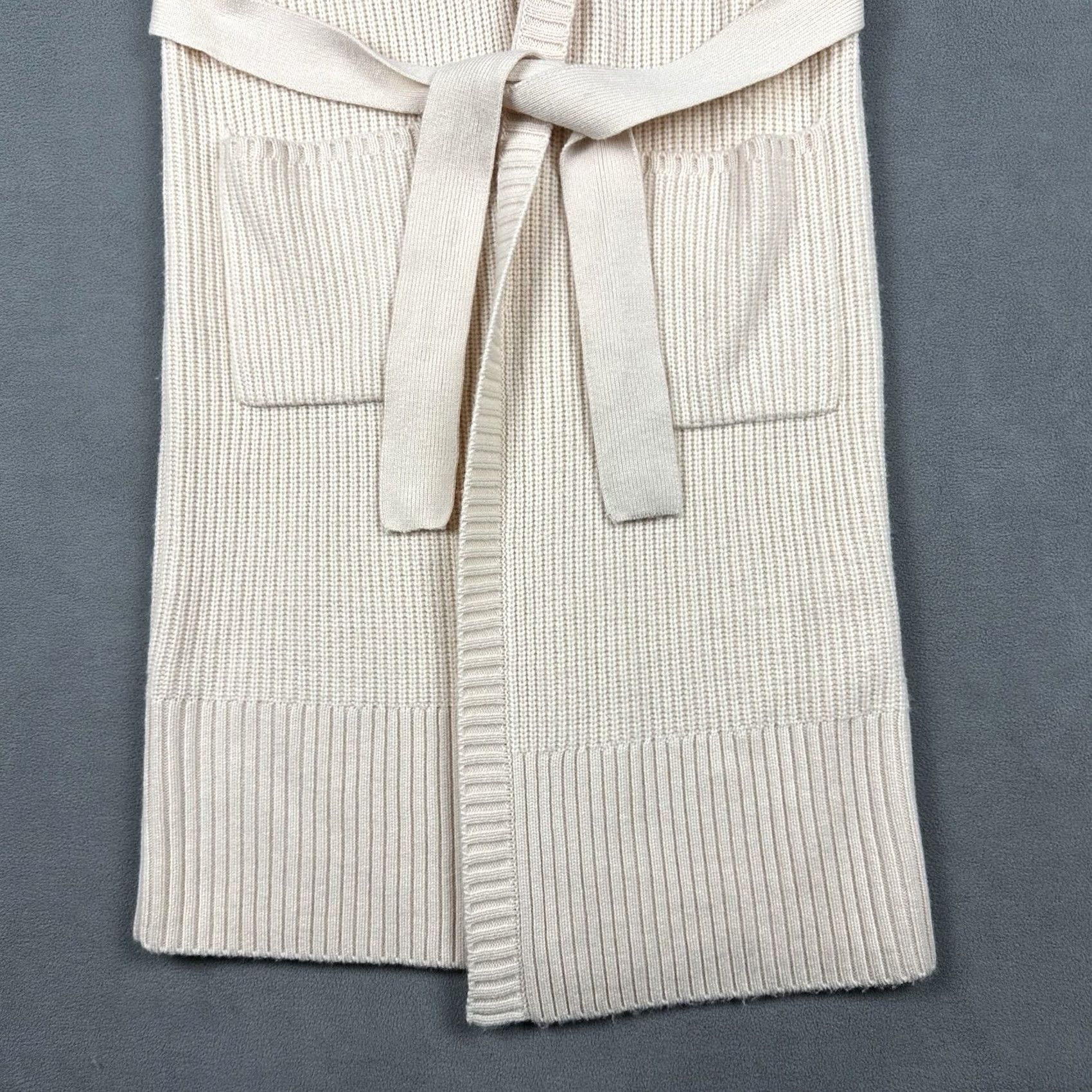 Paige PAIGE Loredana Cardigan Sweater Coat Ivory Wool Blend Belted GUC Womens Small Size S / US 4 / IT 40 - 4 Thumbnail
