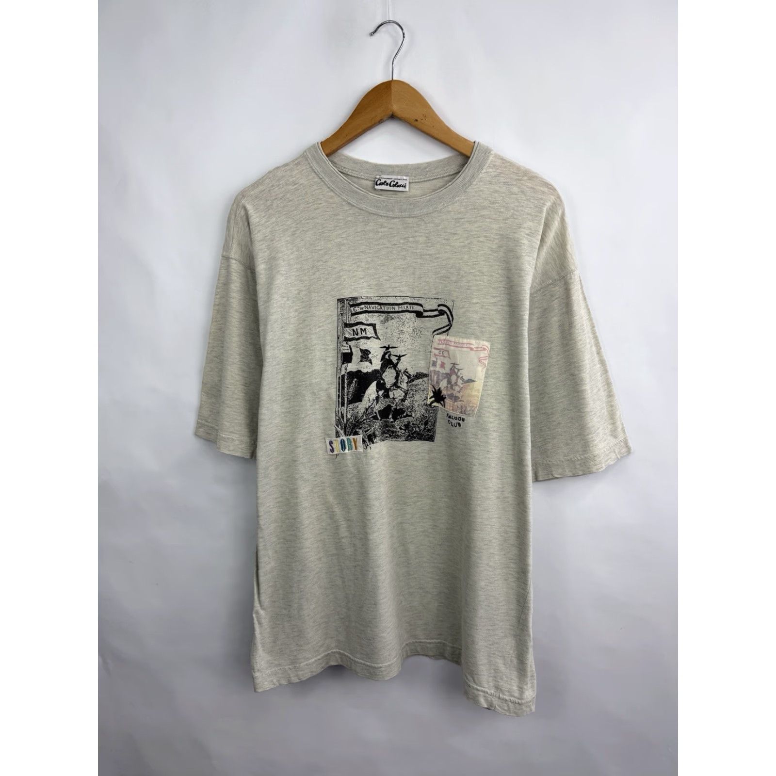 Carlo Colucci VINTAGE Carlo Colucci Tripolitaine Retro Picture T-Shirt XL Men Gray 90s Size US XL / EU 56 / 4 - 3 Thumbnail
