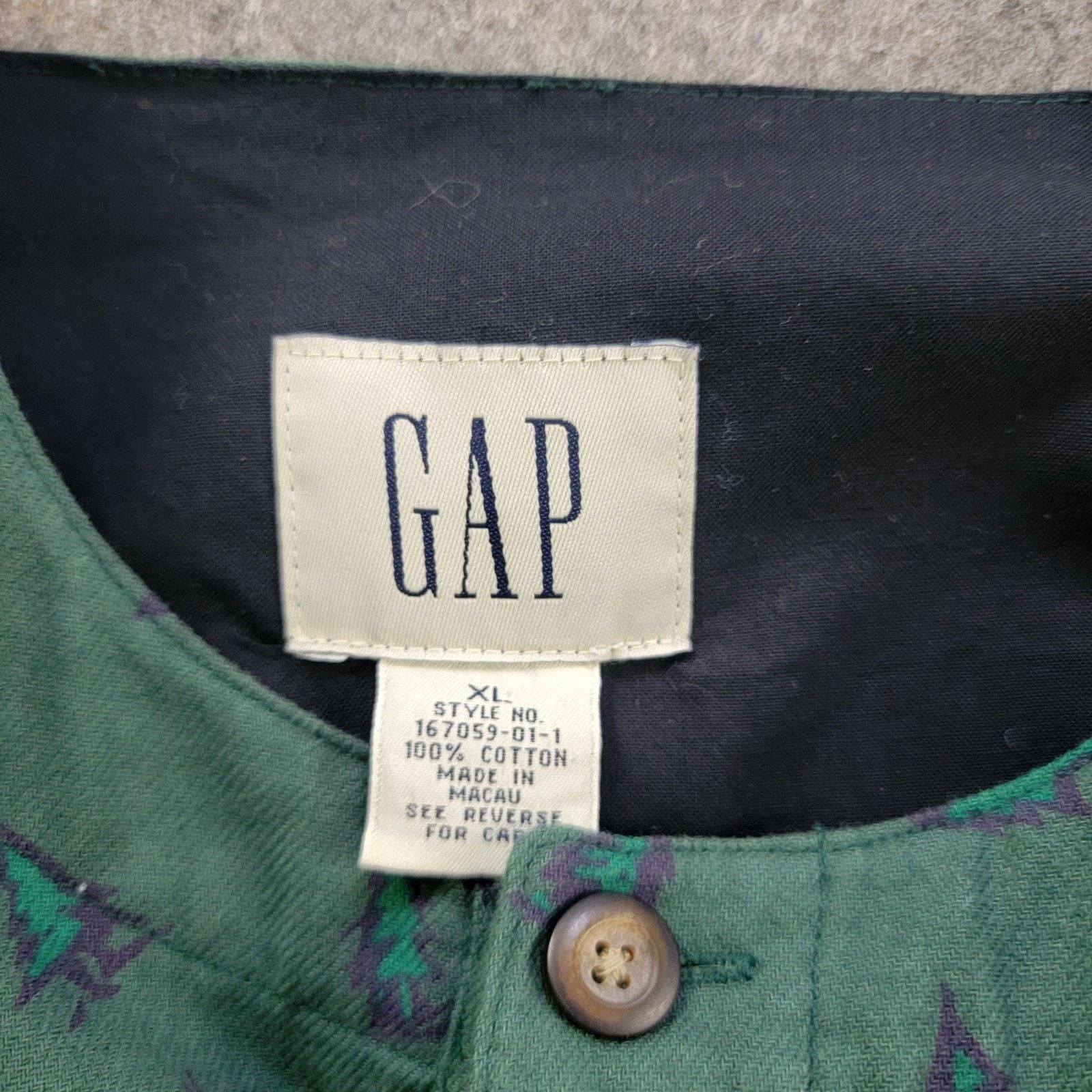 Gap Gap Vintage Tunic Dress Womens Novelty Print Pine Tree Size XL / US 12-14 / IT 48-50 - 10 Thumbnail