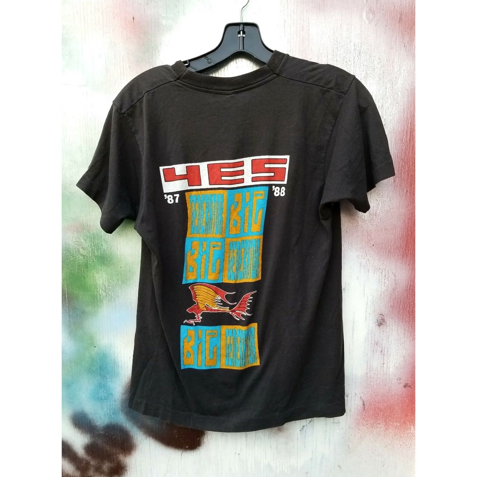Vintage VINTAGE Yes Generator The Big Tour T-Shirt Medium M Black 1980s Mens Short Sleeve Basic Tee 100% Cotton Original Size US M / EU 48-50 / 2 - 4 Thumbnail