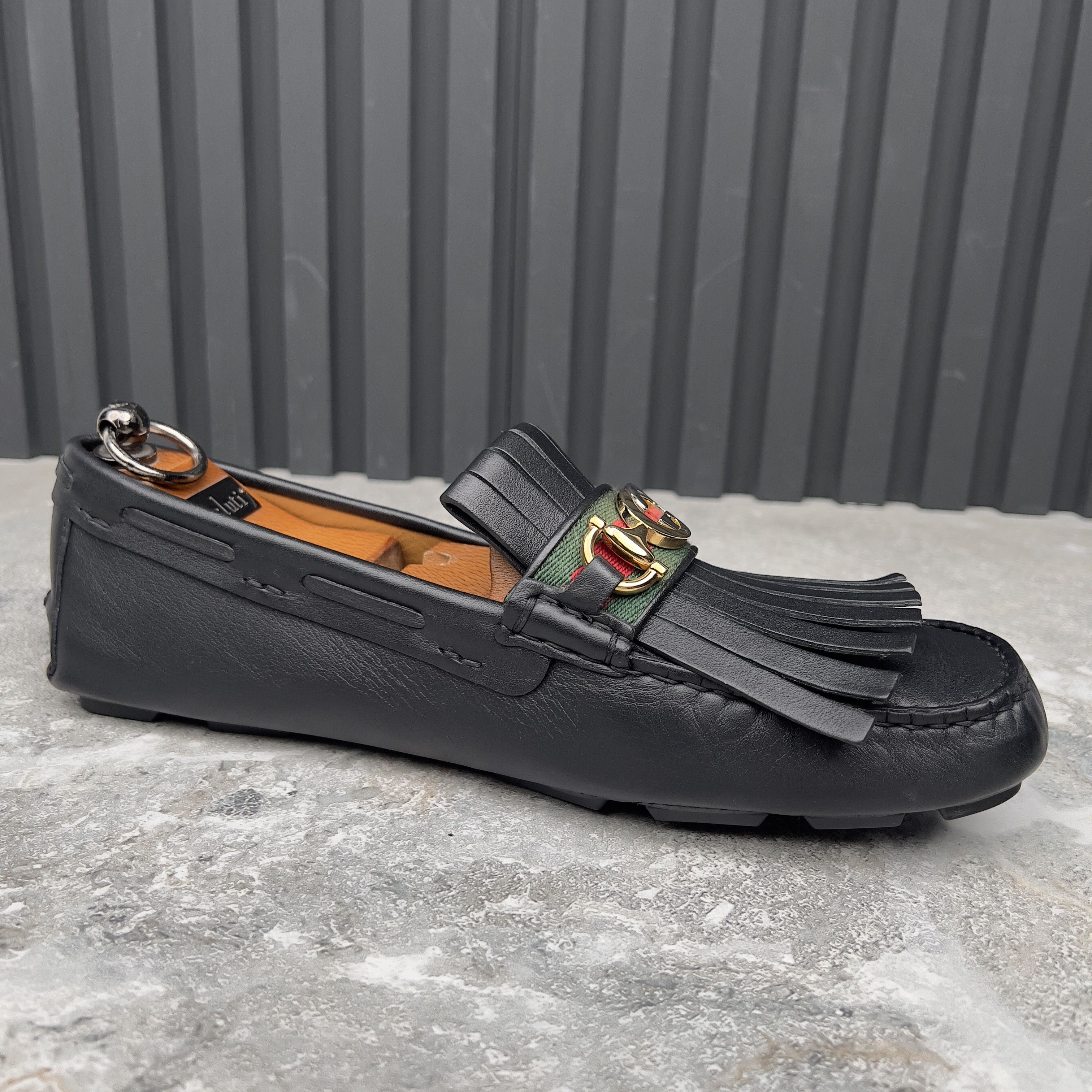 Gucci GUCCI Horsebit Web Fringe Moccasins Leather Size US 8 / EU 41 - 7 Thumbnail
