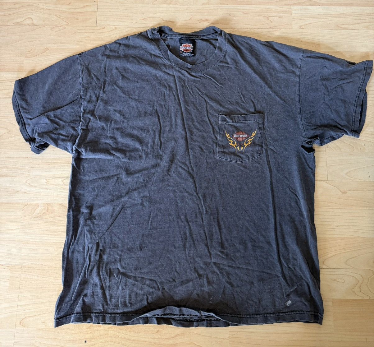 Harley Davidson Vintage 90s Harley Davidson T Shirt XL Great American Hawg Size US XL / EU 56 / 4 - 1 Thumbnail