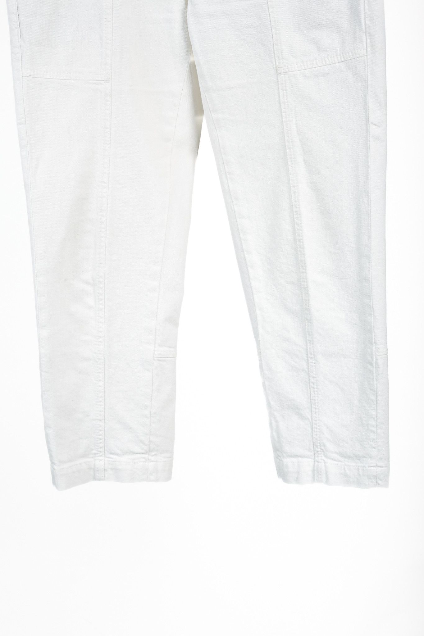 Brunello Cucinelli Brunello Cucinelli White Cotton Straight-Leg Jeans Size 31" - 5 Thumbnail
