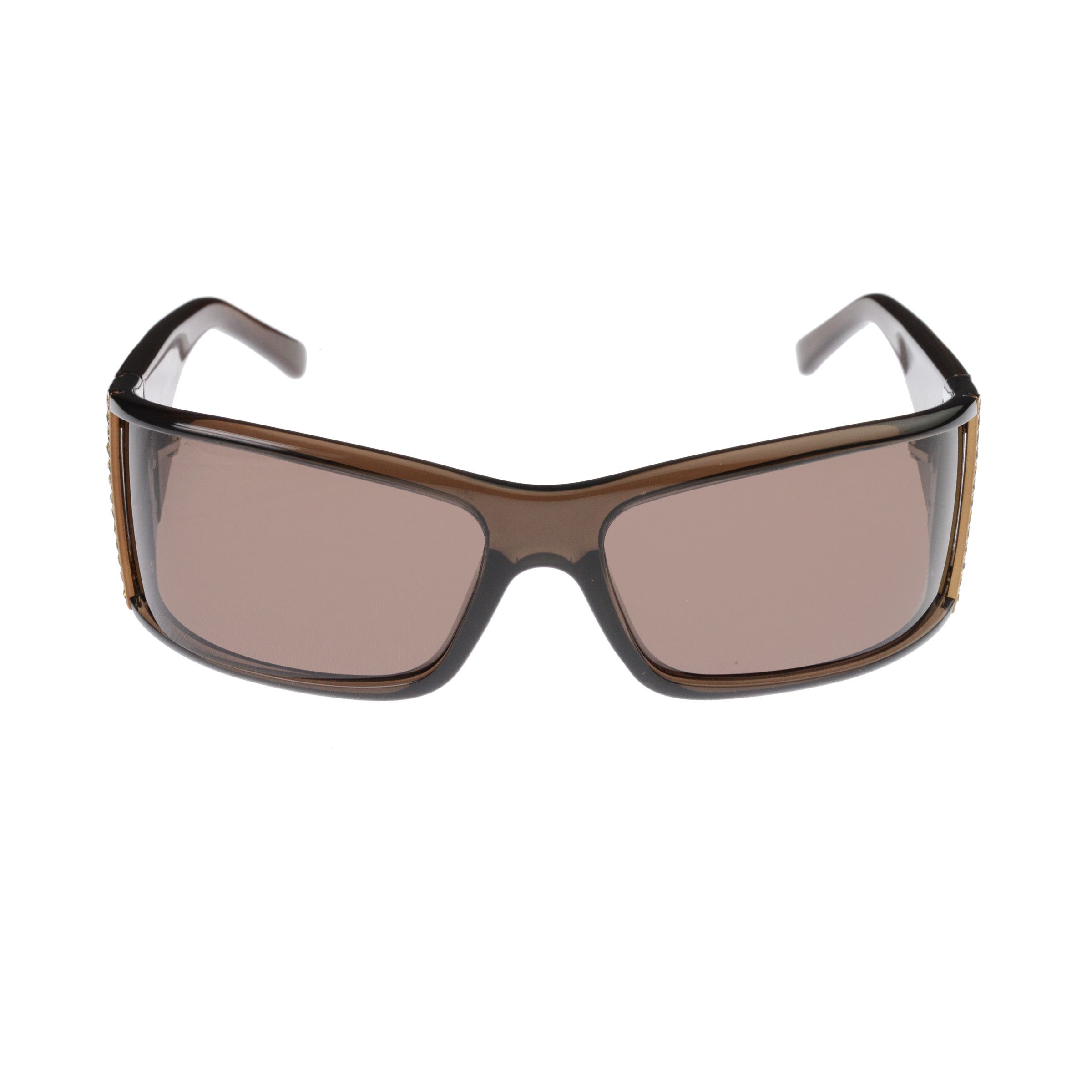 Max Mara Max Mara '00s Brown Wrap Around Oversized Sunglasses Size ONE SIZE - 2 Thumbnail
