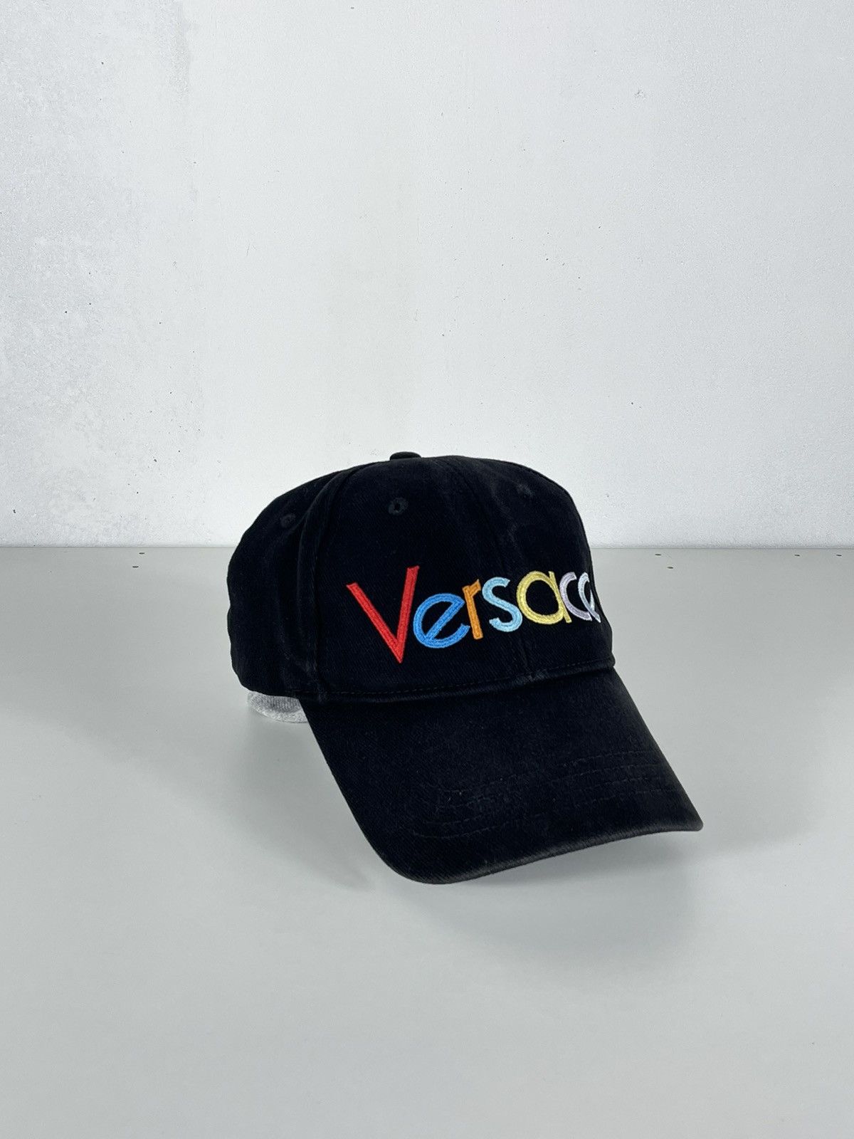 Designer × Versace Black Multicolor Big Logo Versace Cap Hat Size ONE SIZE - 1 Thumbnail