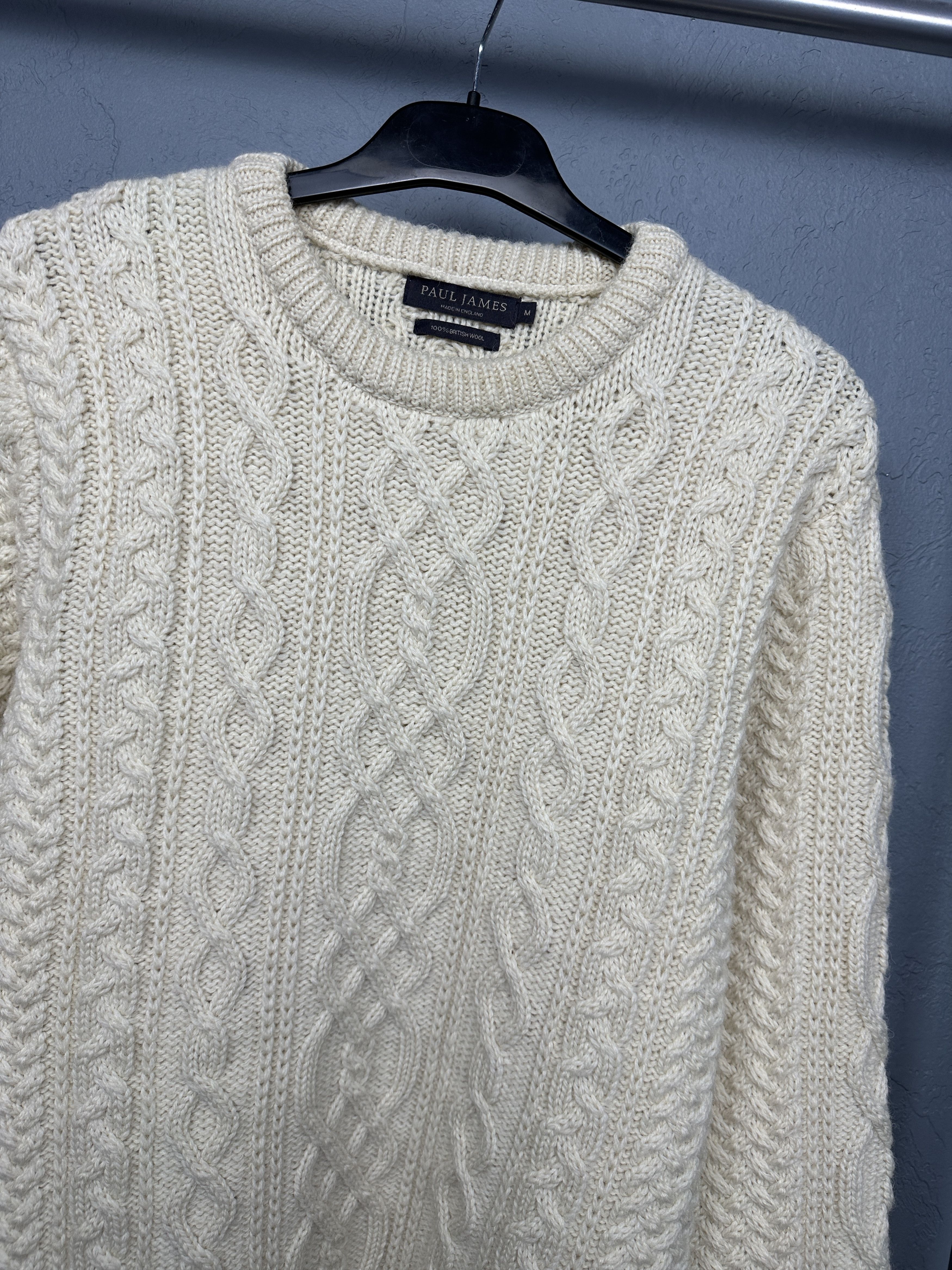 Paul James Paul James Vintage Wool Cable Knit Sweater Jumper Size US M / EU 48-50 / 2 - 2 Thumbnail