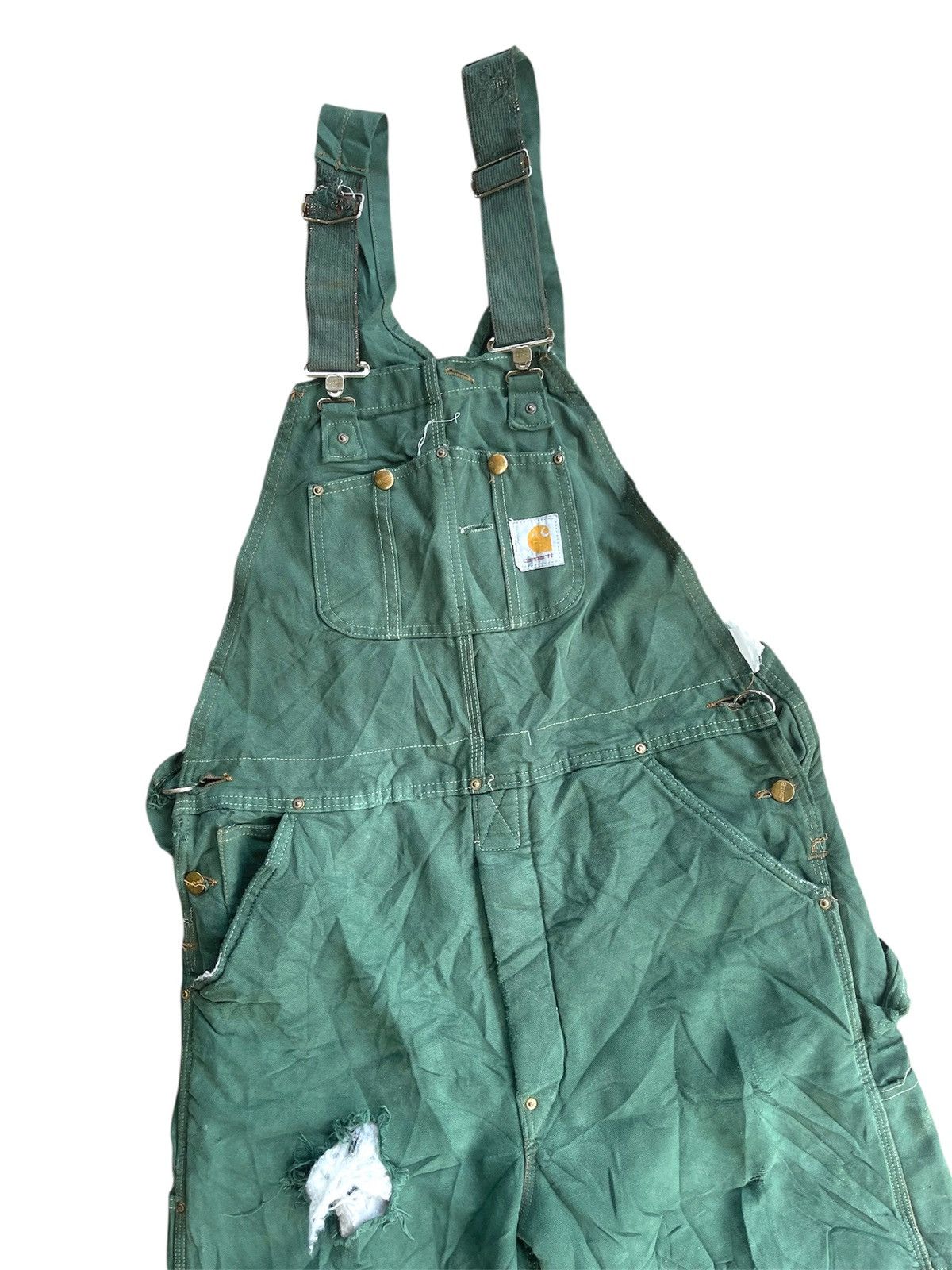 Carhartt Vintage Carhartt Distressed Sandstone Overalls Double Knee Size US 38 / EU 54 - 2 Thumbnail